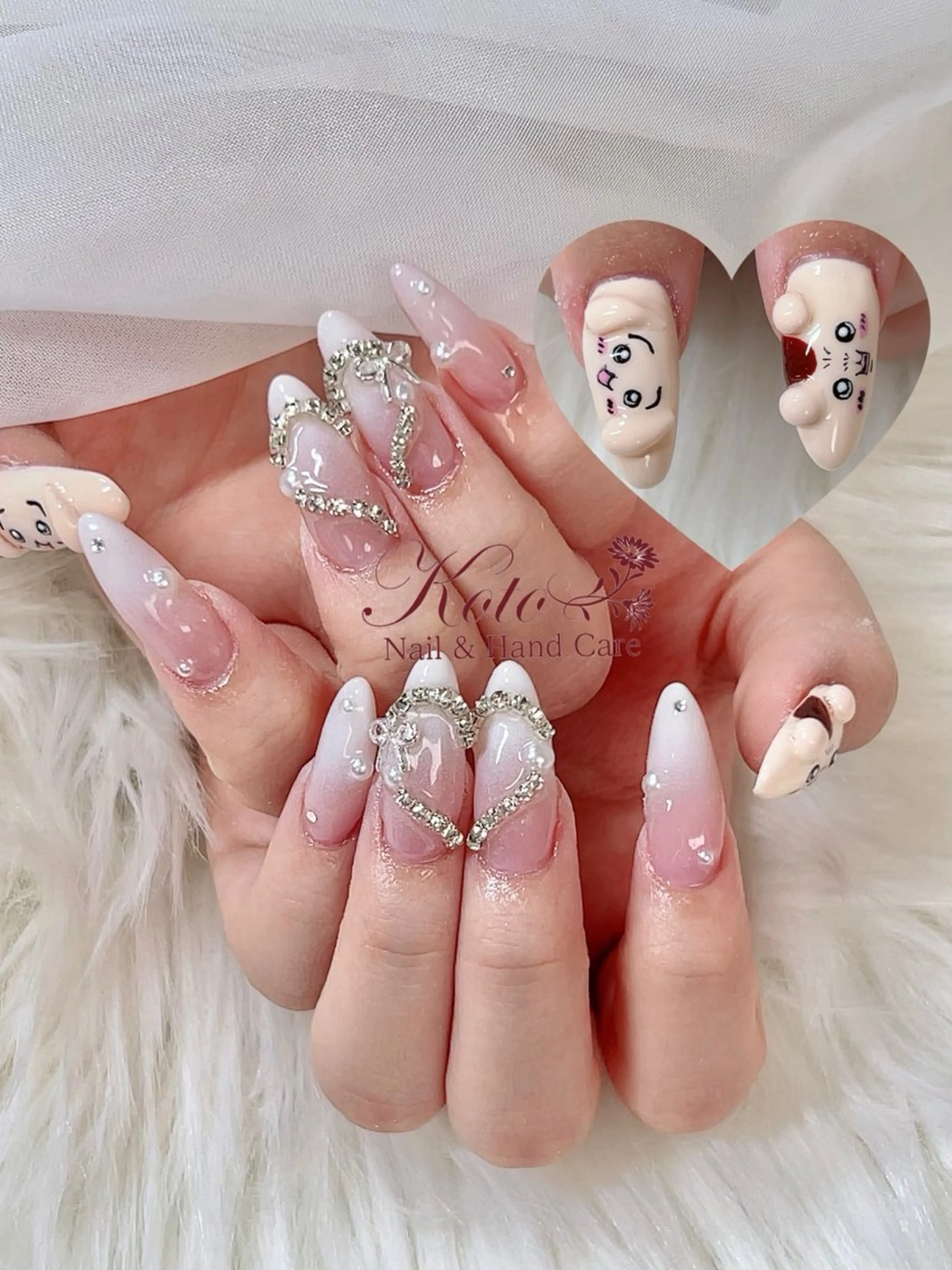 ネイル 長さ出し ジェルネイル 持ち込み ニュアンスネイル 赤色 ハンドネイル Nail Salon KOTOのネイルデザイン