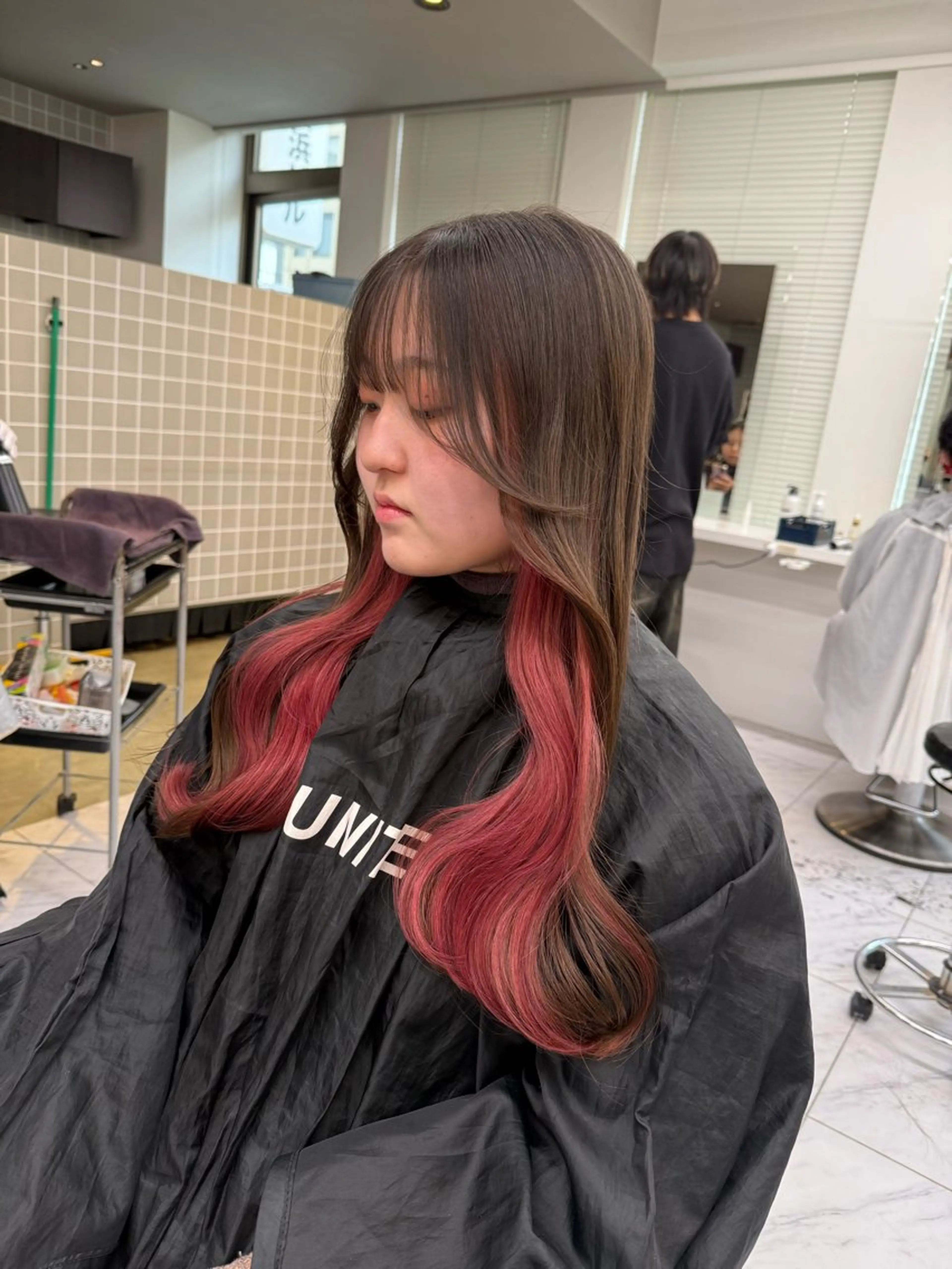 ロング カラー ヘアアレンジ ヘアカラー トリートメント ヘアセット 💗横浜美容室 💗HARUNAのヘアスタイル