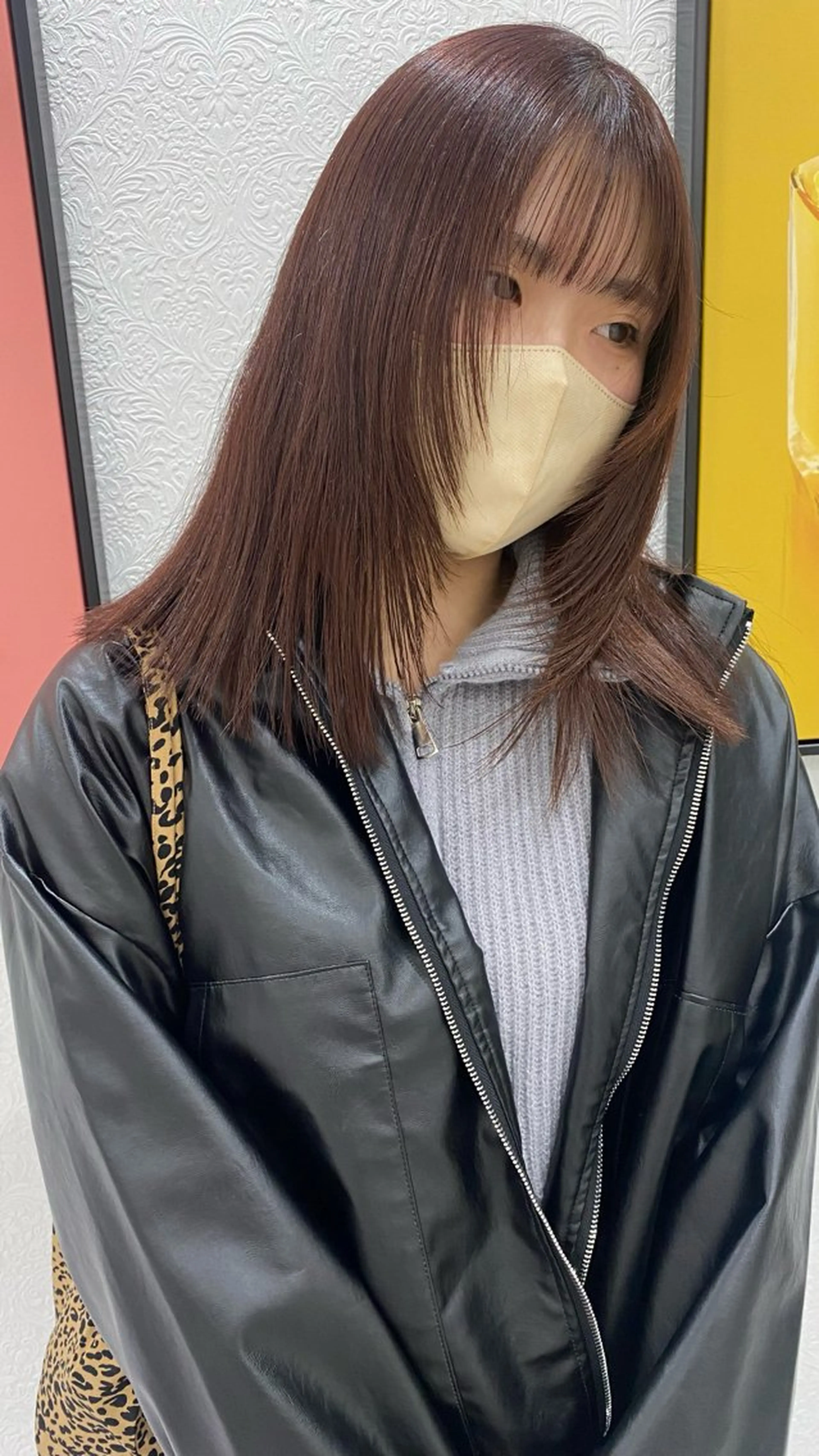 ミディアム カラー ヘアカラー RURI韓国ボブ 🇰🇷タッセルボブのヘアスタイル