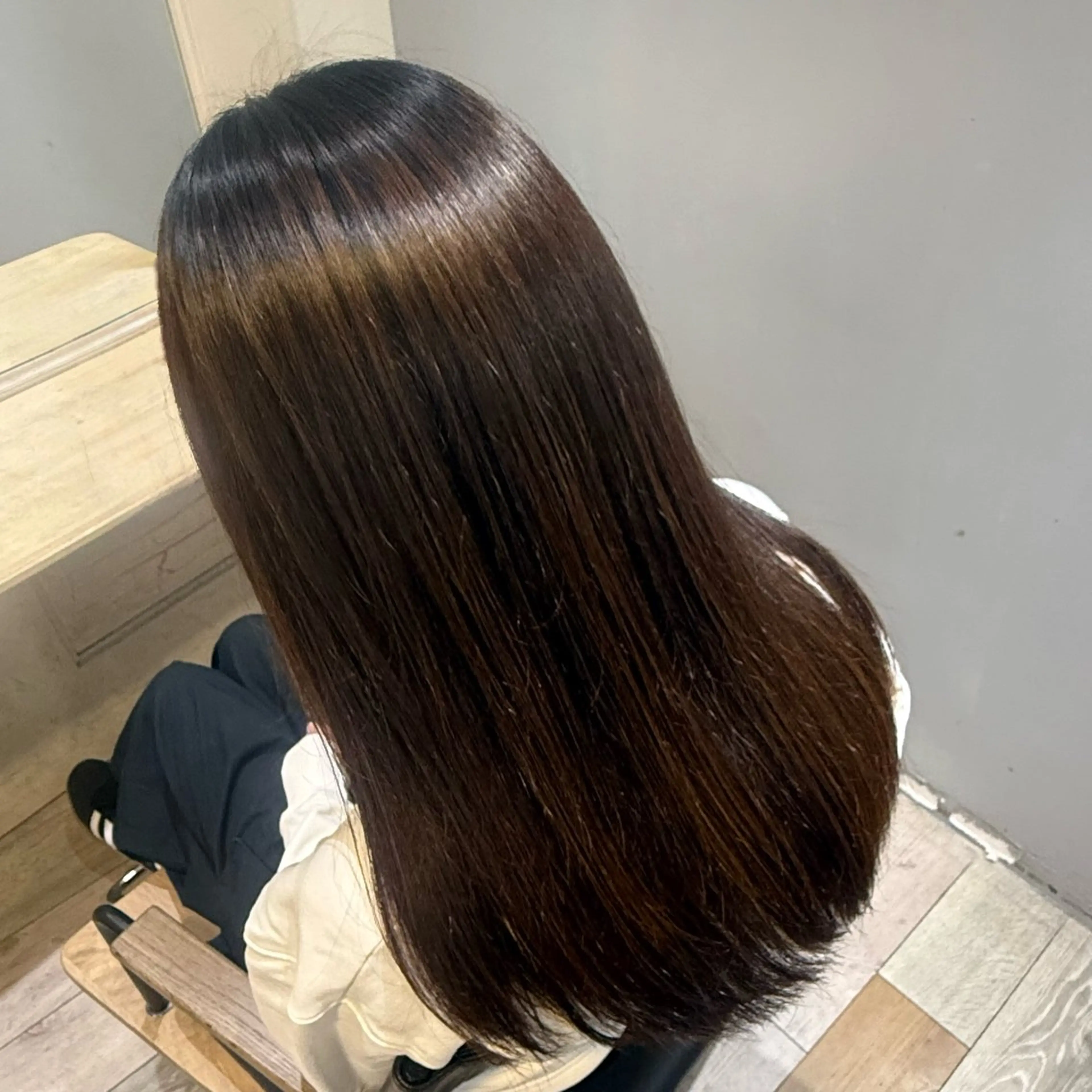 ロング くせ毛 髪質改善 縮毛矯正 トリートメント 酸熱トリートメント LOVELEY所属・ゆうな🎀/池袋 /LOVELEYのヘアスタイル