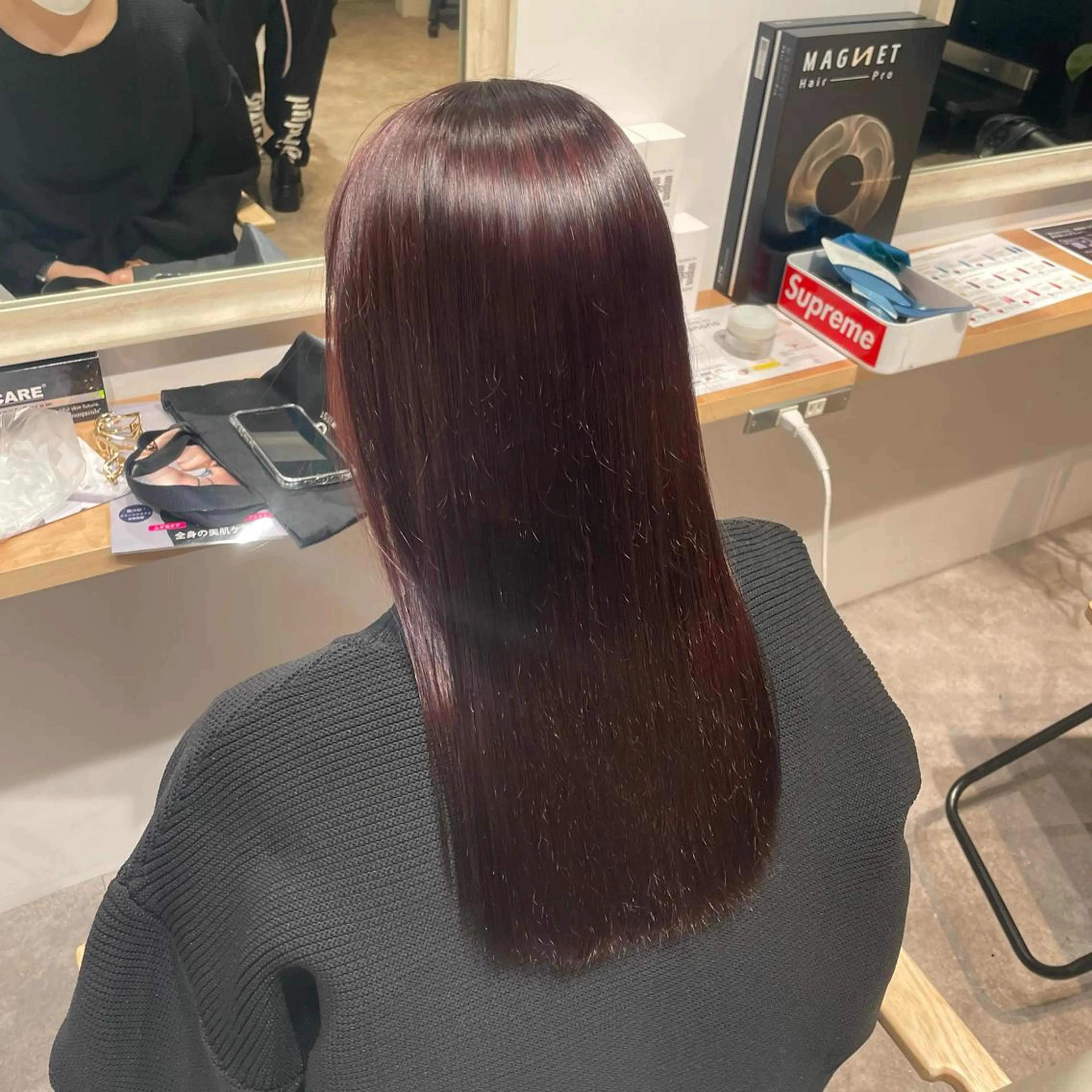 カラー ブラウンカラー ヘアカラー ハイトーン🦄ネイル 💞のぶちのネイルデザイン