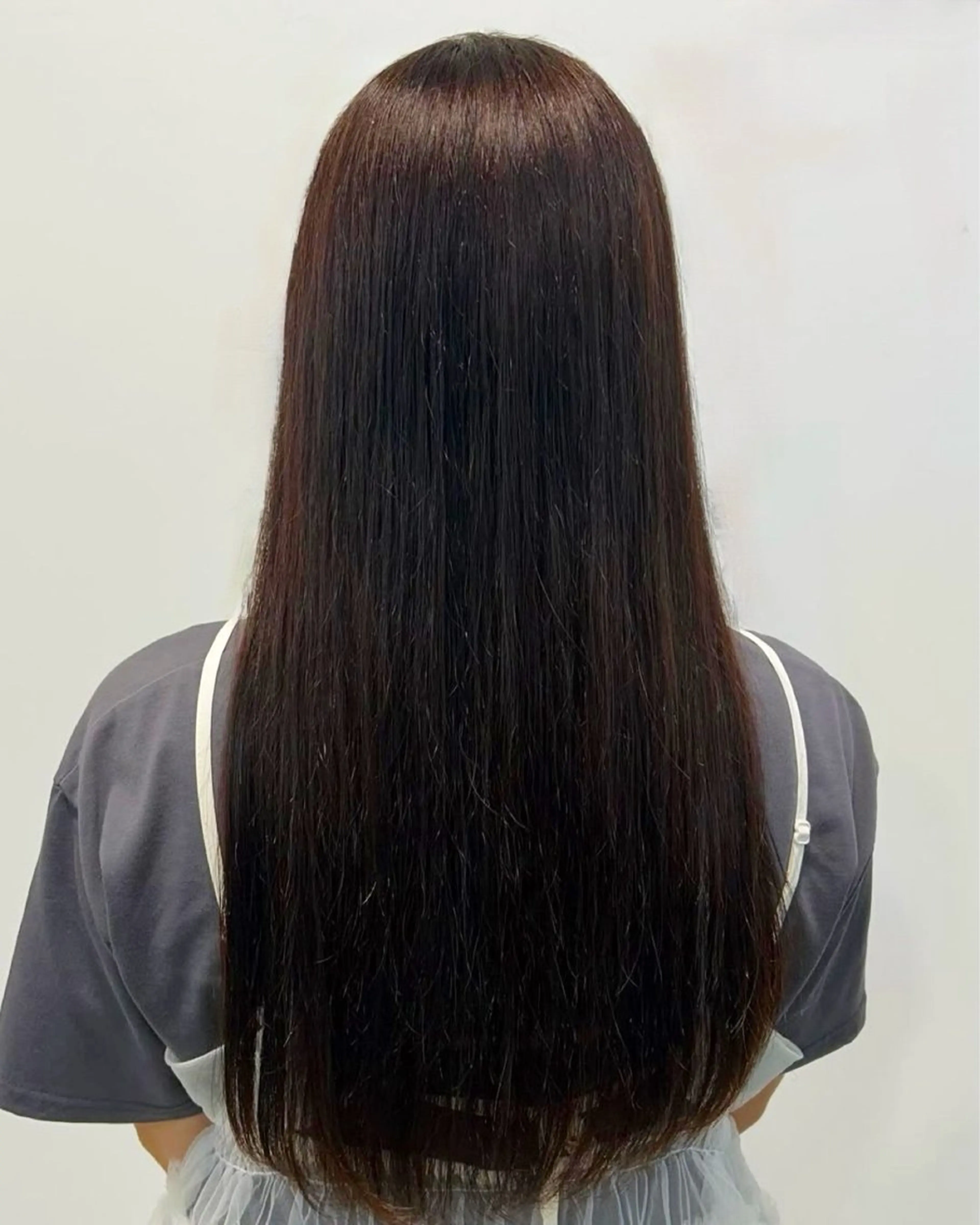 ロング カラー ブリーチ ブリーチなしカラー レッドカラー ヘアカラー 松井 詩織のヘアスタイル