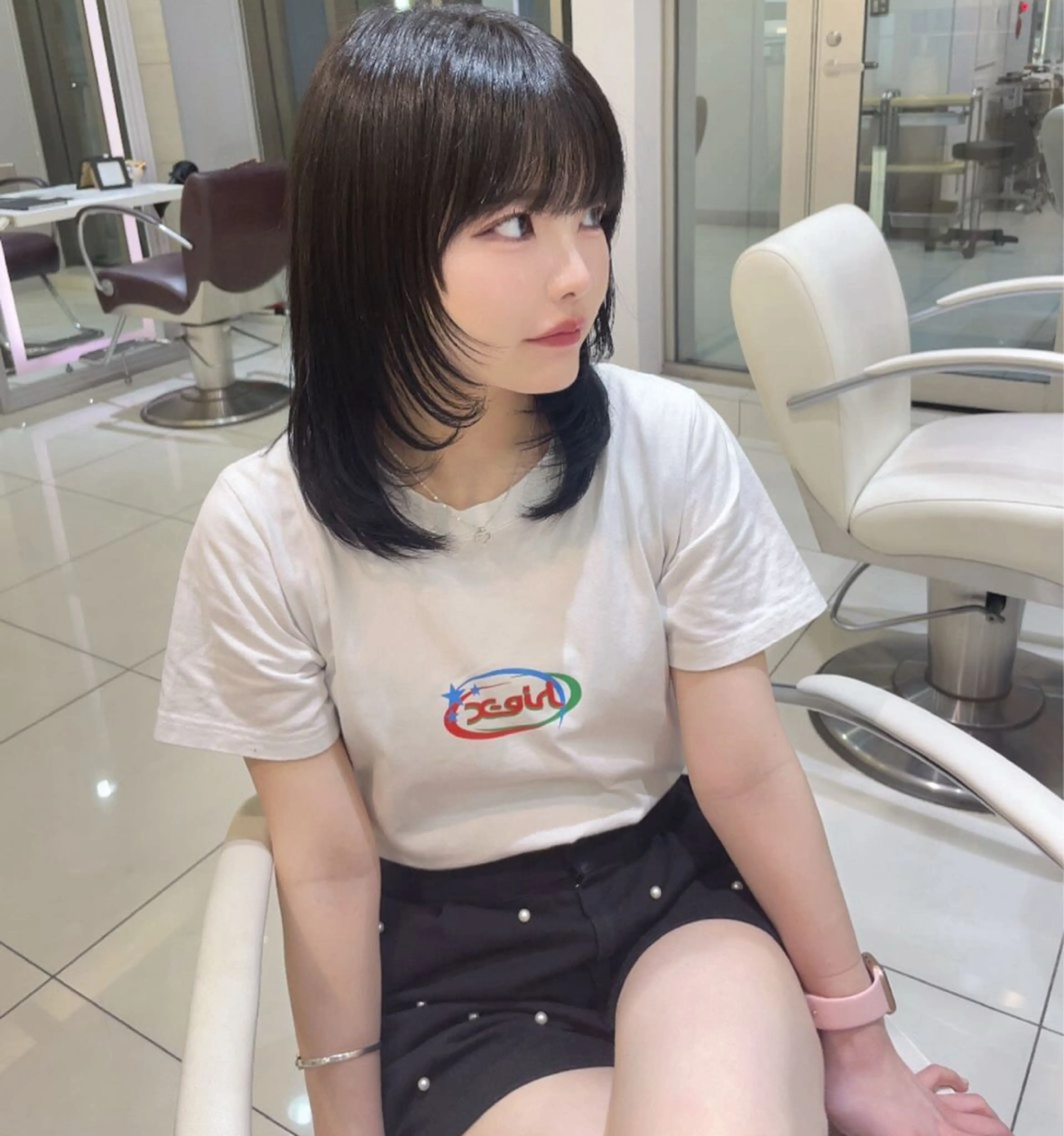 ミディアム 銀座♡透明感カラー/ 顔周りカットFukaのヘアスタイル