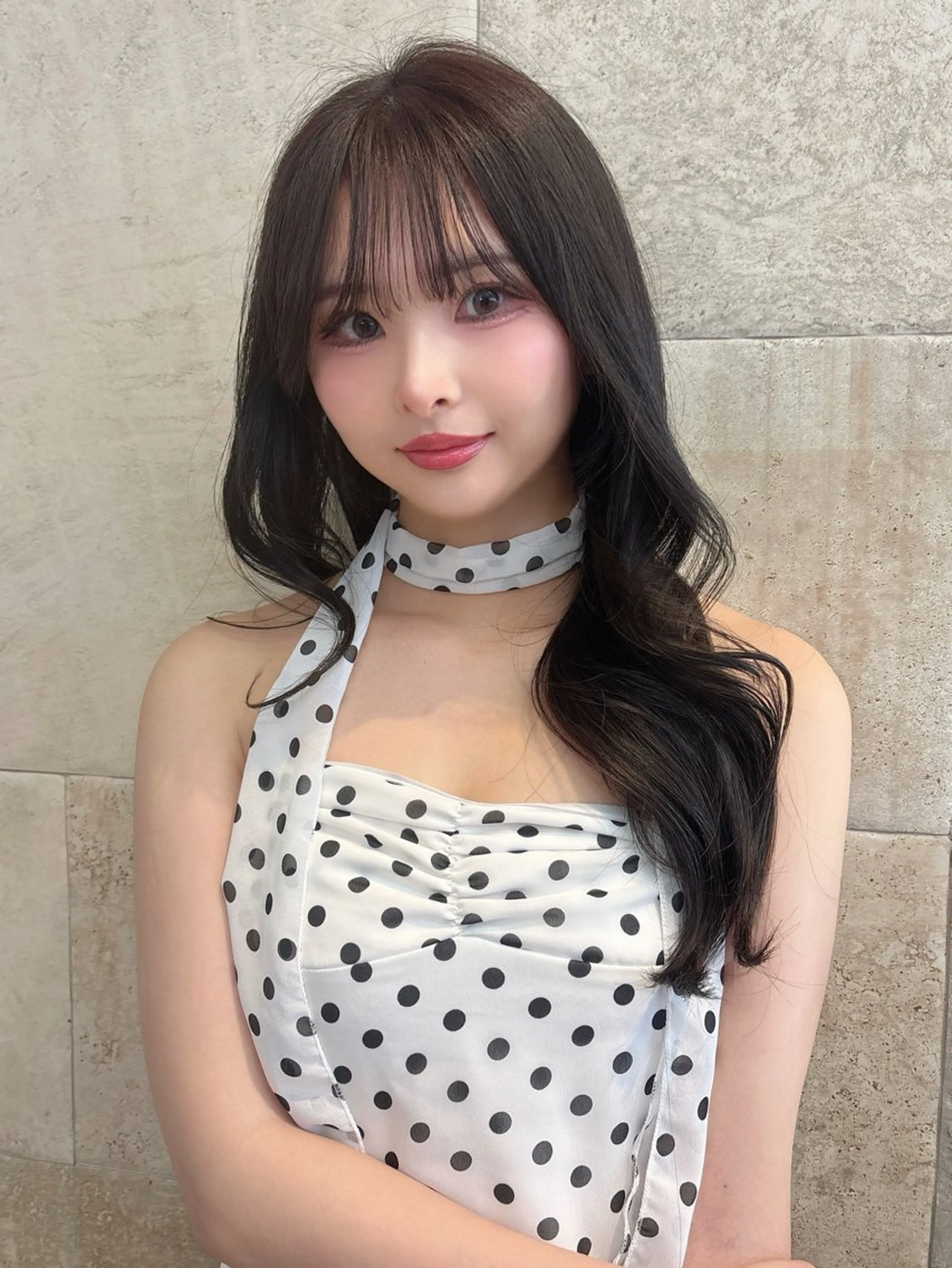 ロング ヘアカラー トリートメント sakura/韓国 ガーリー/ワンホンのヘアスタイル