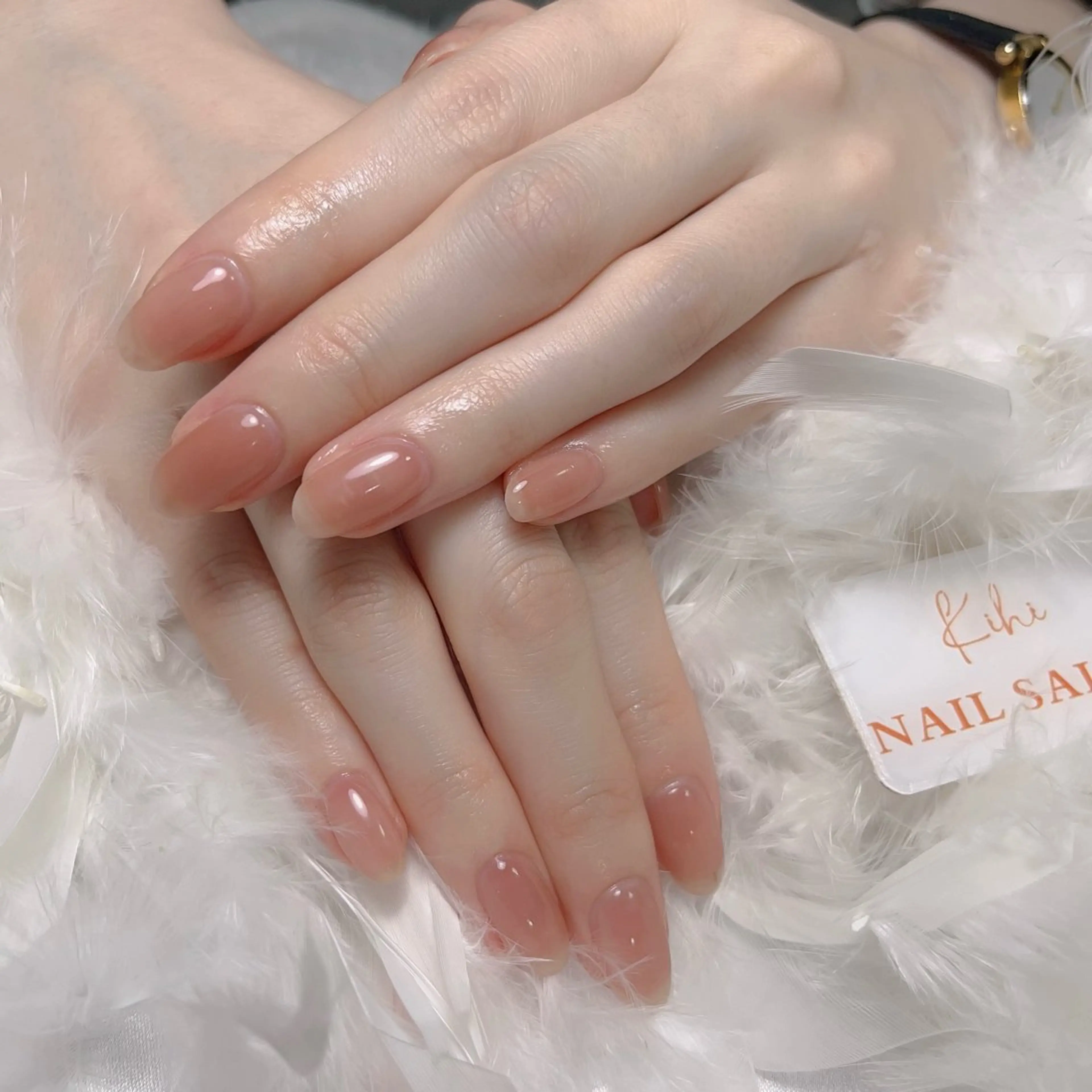 ネイル アートネイル フレンチネイル ジェルネイル グラデーション 韓国ネイル ハンドネイル ハンドケア さくら💮💮 【オフ無料】のネイルデザイン