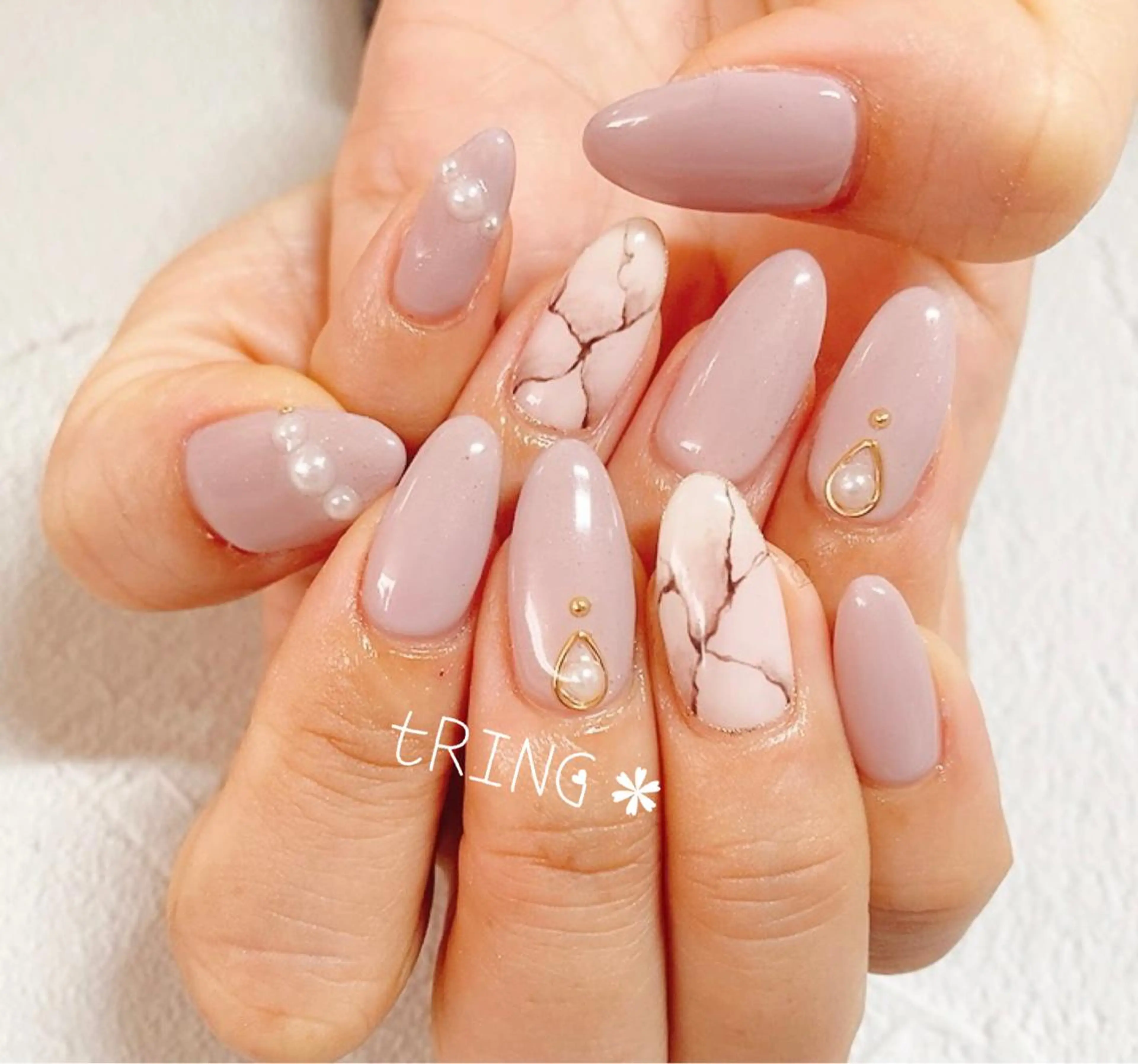 ネイル ハンドネイル tRING＊ しいの木台のネイルデザイン