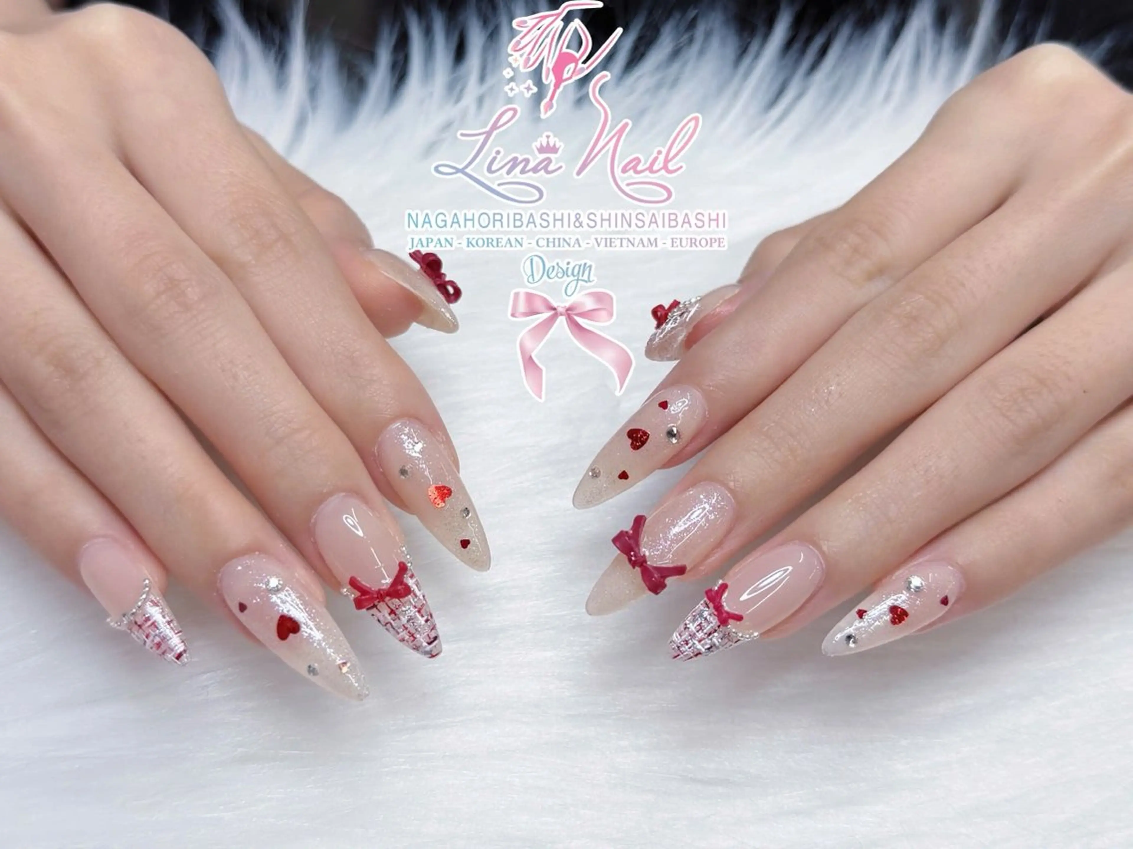 ネイル チークネイル 桜ネイル フラッシュネイル フットネイル ジェルネイル ハンドネイル ７９LINA NAIL 心斎橋店所属・リナネイル アメ村心斎橋店のネイルデザイン