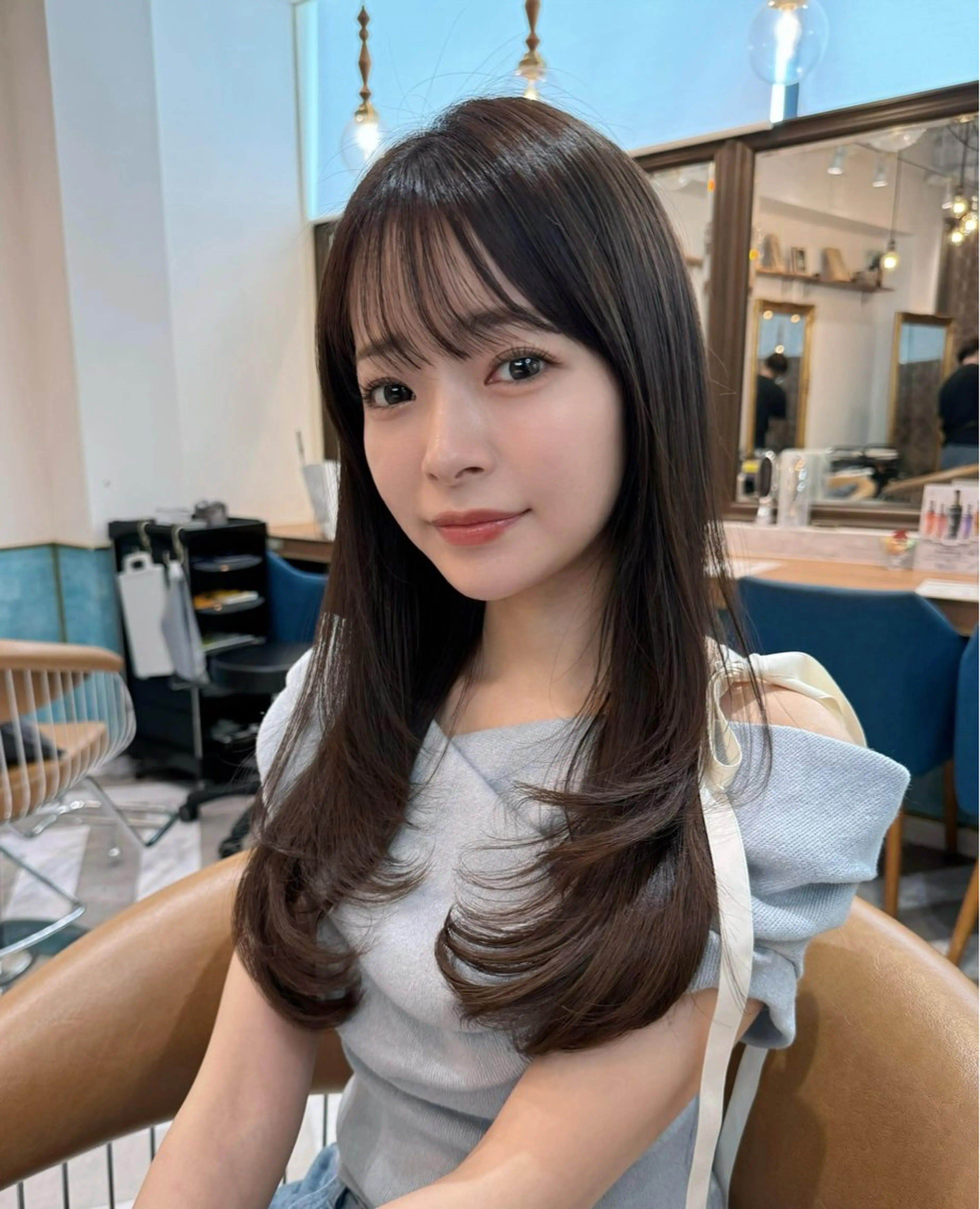 ロング カラー カット ヘアカラー トリートメント レイヤーカット /透明感カラー西田のヘアスタイル