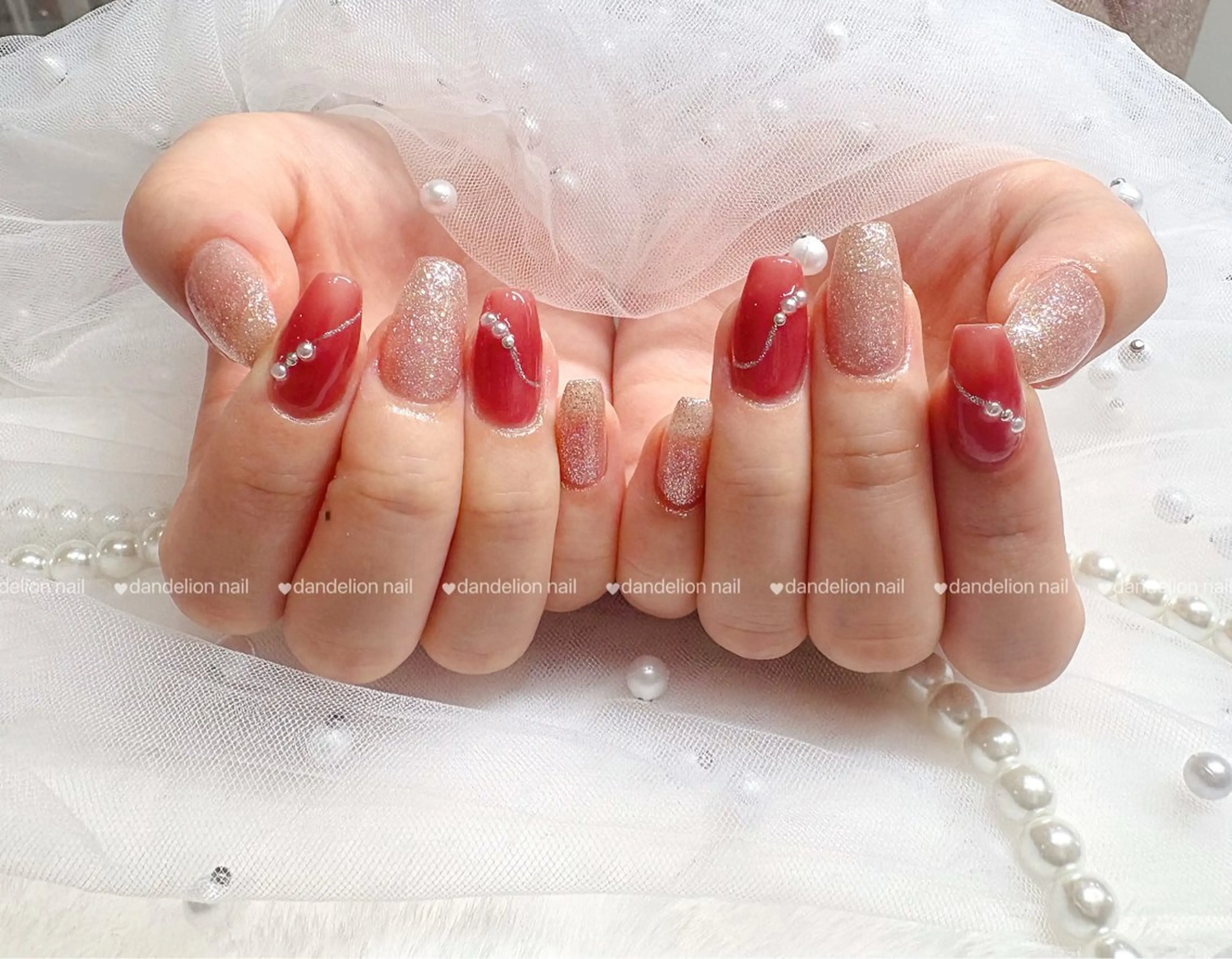 ネイル シンプルネイル ワンホンネイル ハンドネイル dandelion nail北千住のネイルデザイン