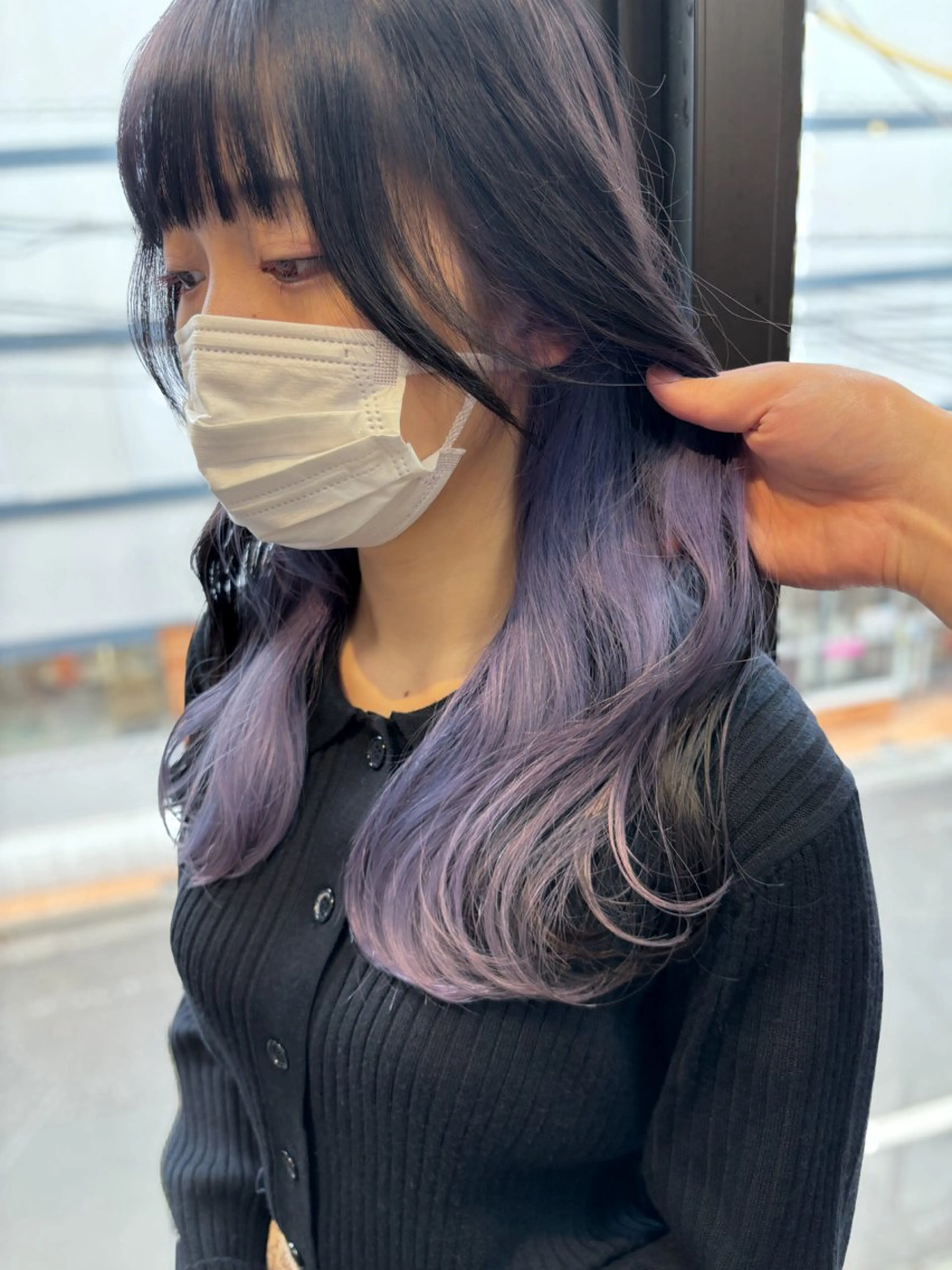 ロング カコ/レイヤーカット ヘアアレンジのヘアスタイル