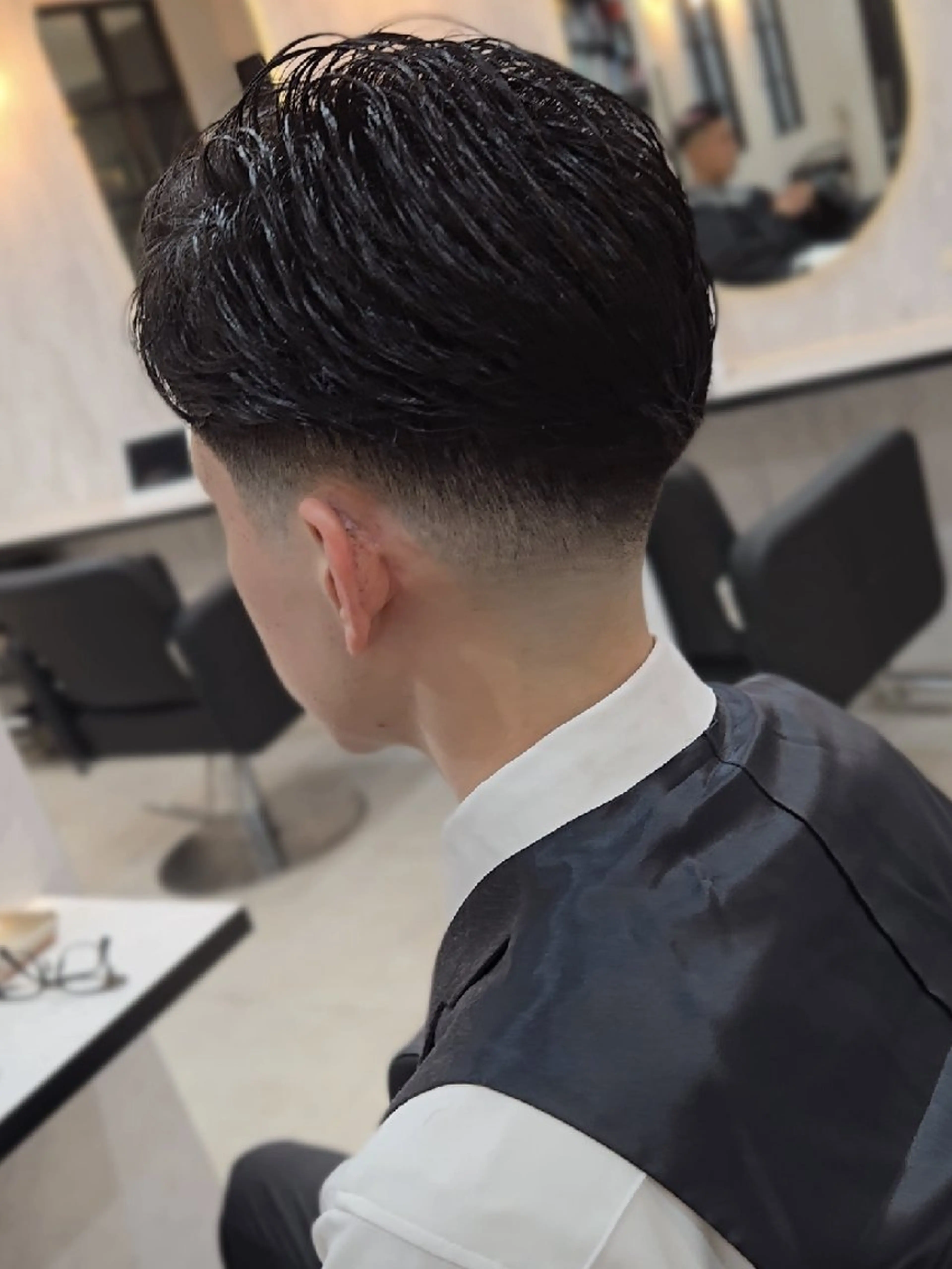 メンズ ショート フェードカット カット ヘアセット Lapis 名古屋駅前店所属・LEN名古屋/パーマ 海外ヘア/メンズ特化のヘアスタイル