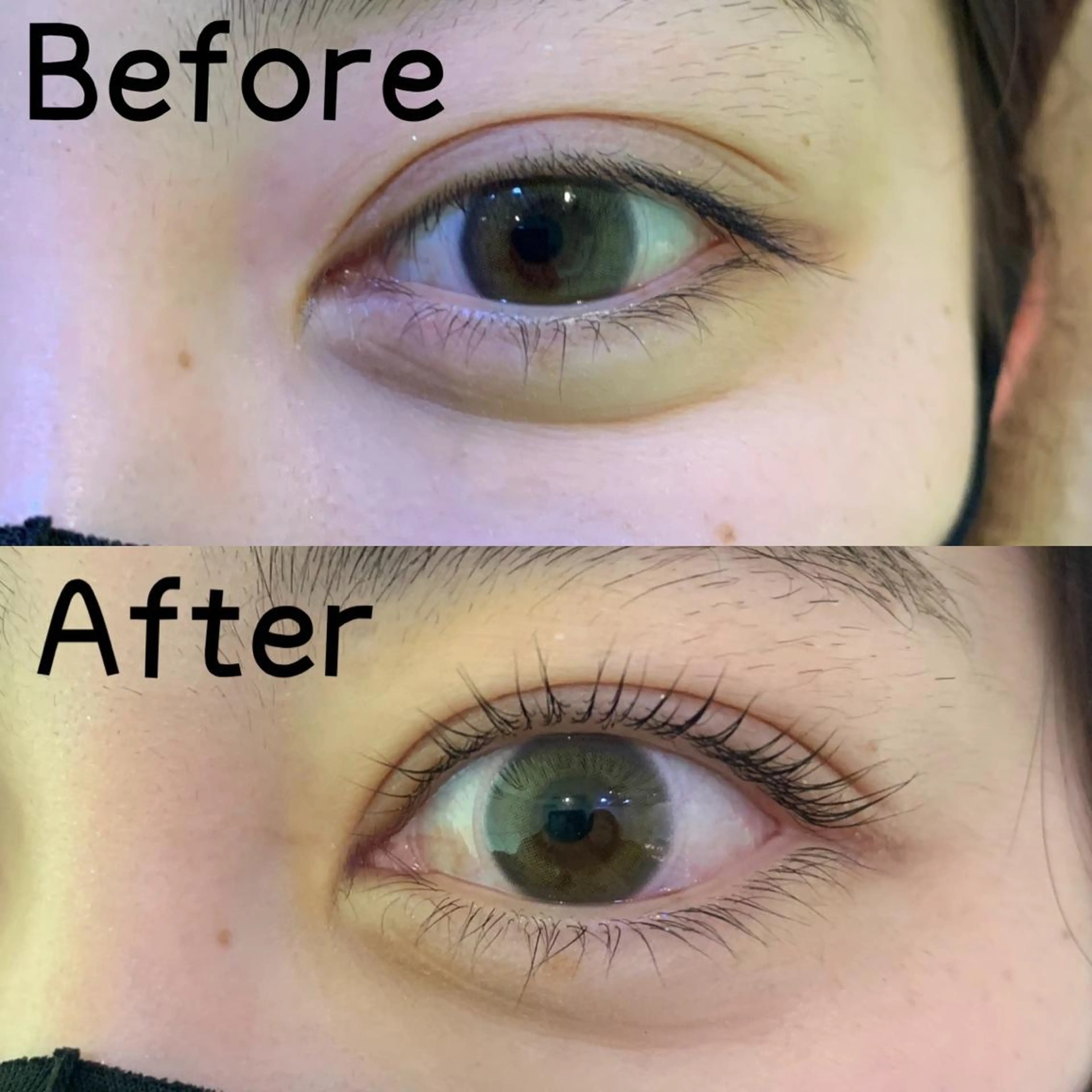 セミロング マツエク・マツパ ﾎｯﾄﾍﾟｯﾊﾟｰ に移行中【かな】のヘアスタイル