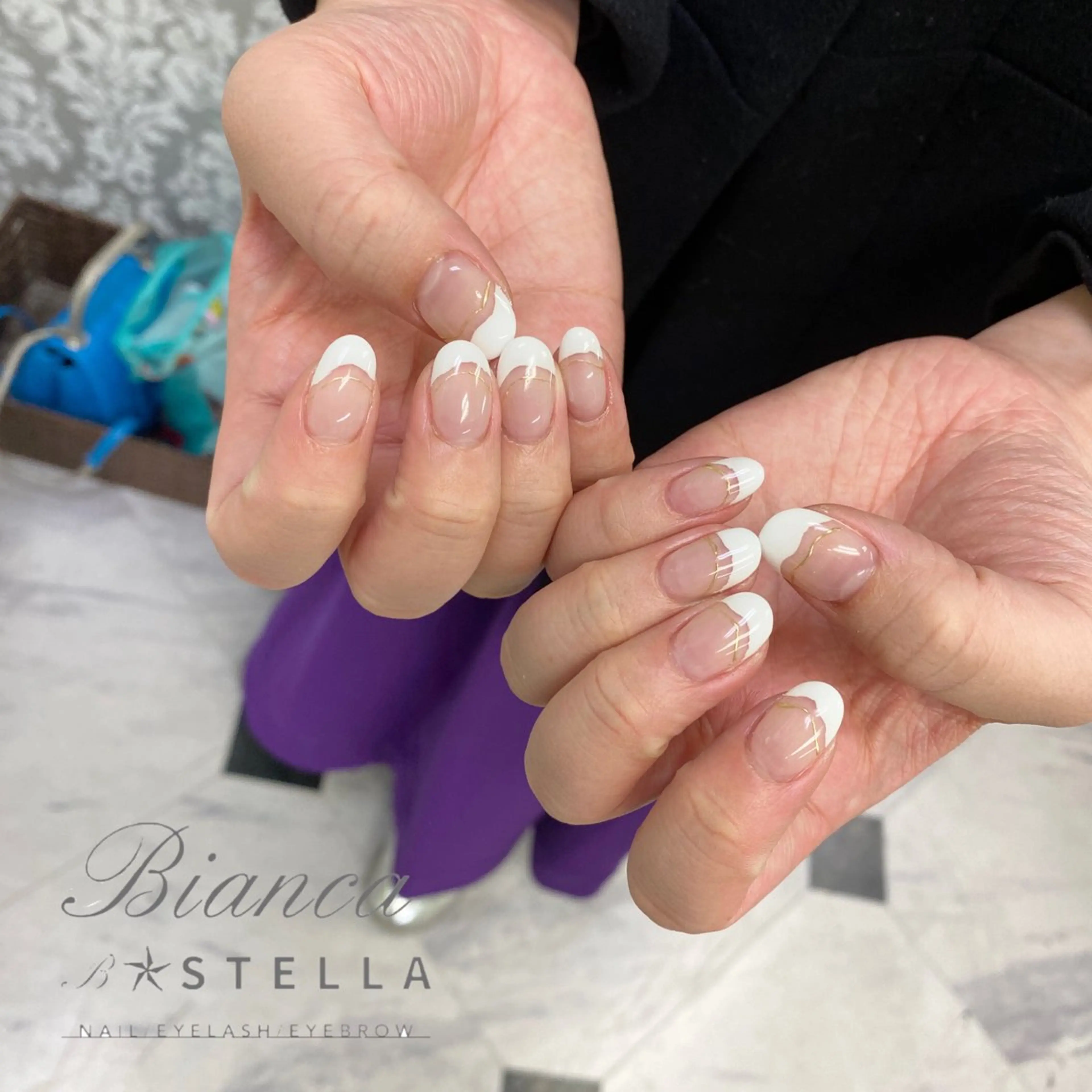 ネイル ハンドネイル Bianca🩶 TAMIYAのネイルデザイン