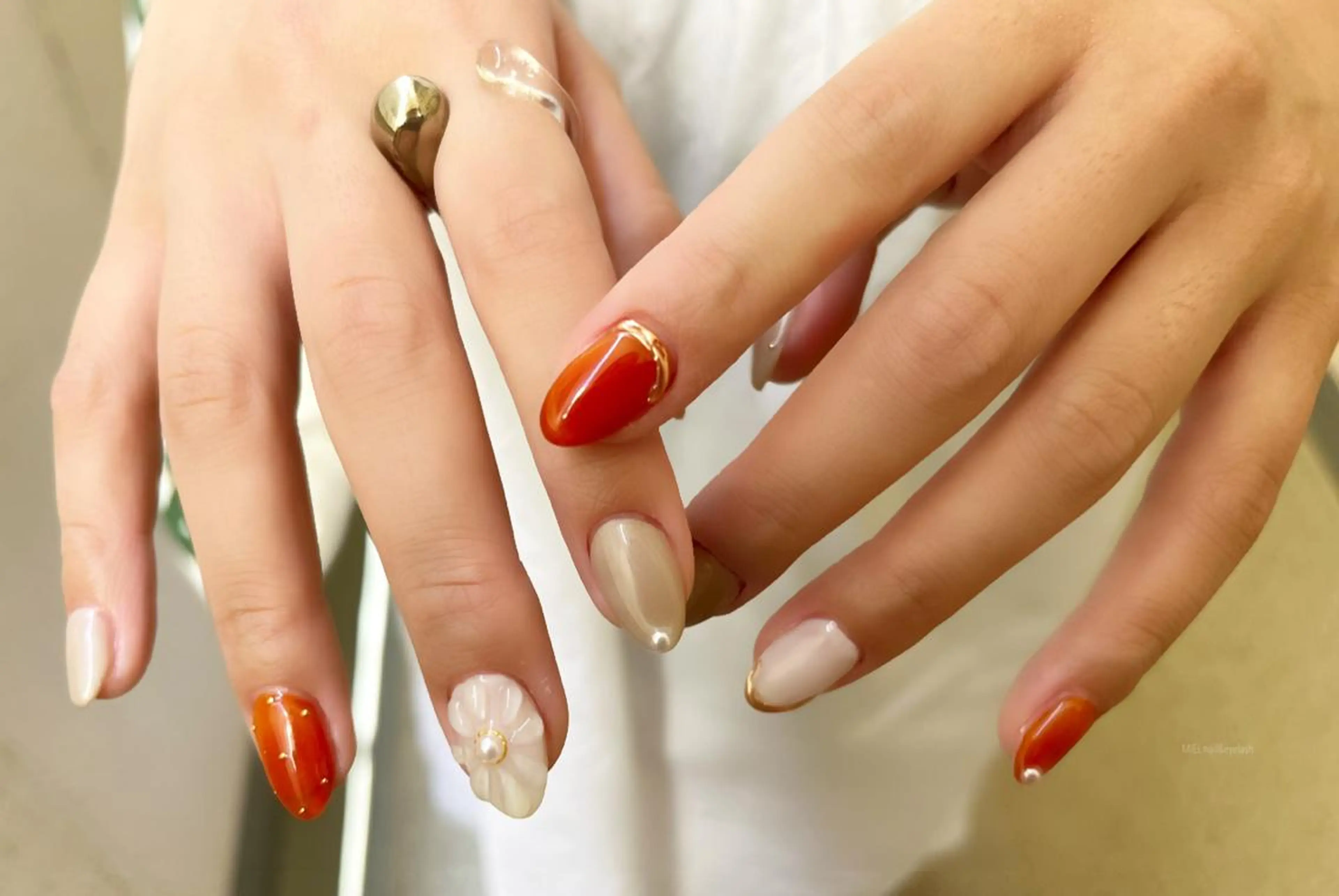 ネイル フラワーネイル ぷっくりネイル ハンドネイル private  nail monail所属・nail salon monailのネイルデザイン