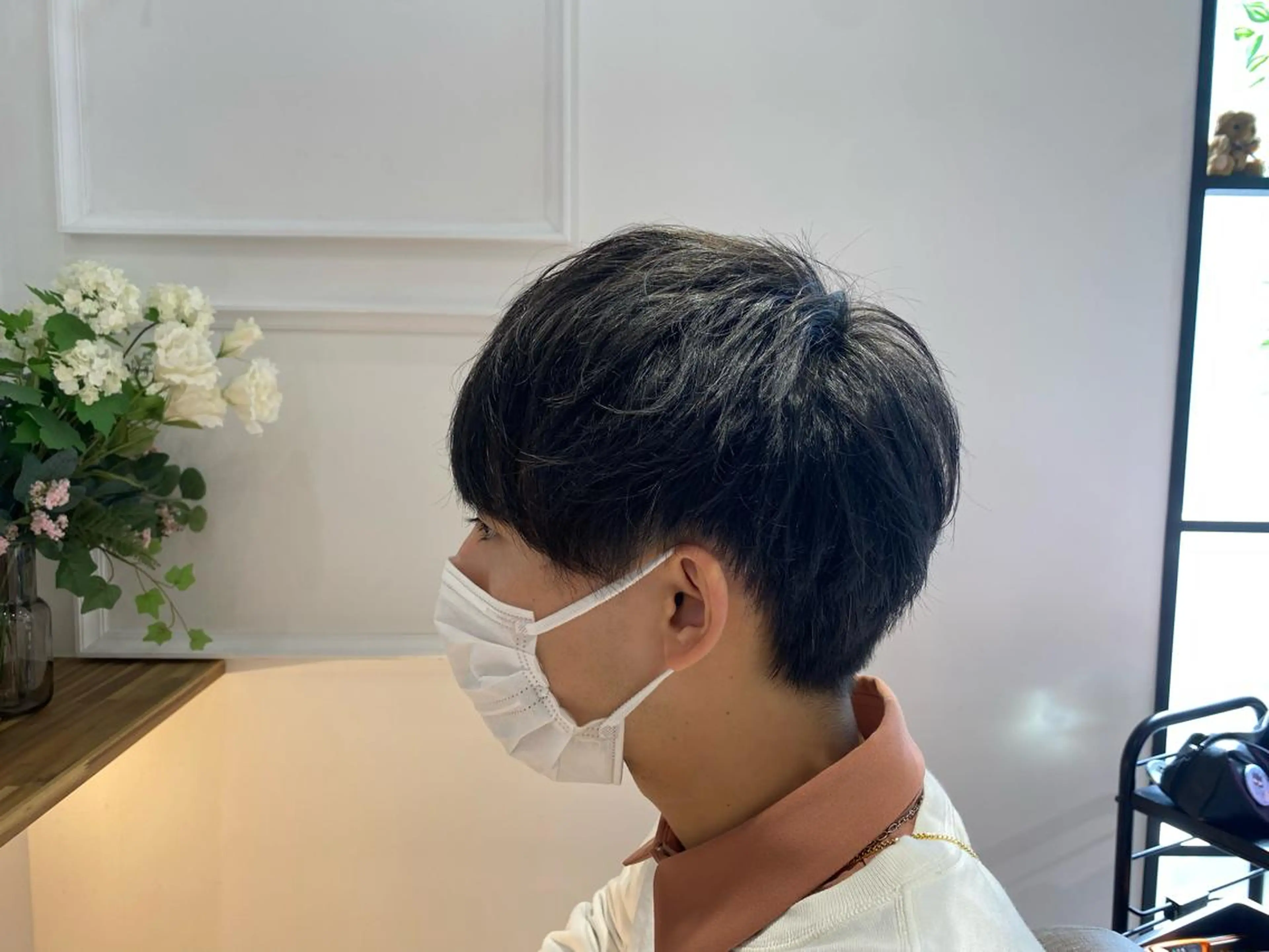 ショート カラー パーマ メンズ マッシュ Agu hair trico 久喜3号所属・ハイトーン&透明感 カラー☘️片山優陽のヘアスタイル