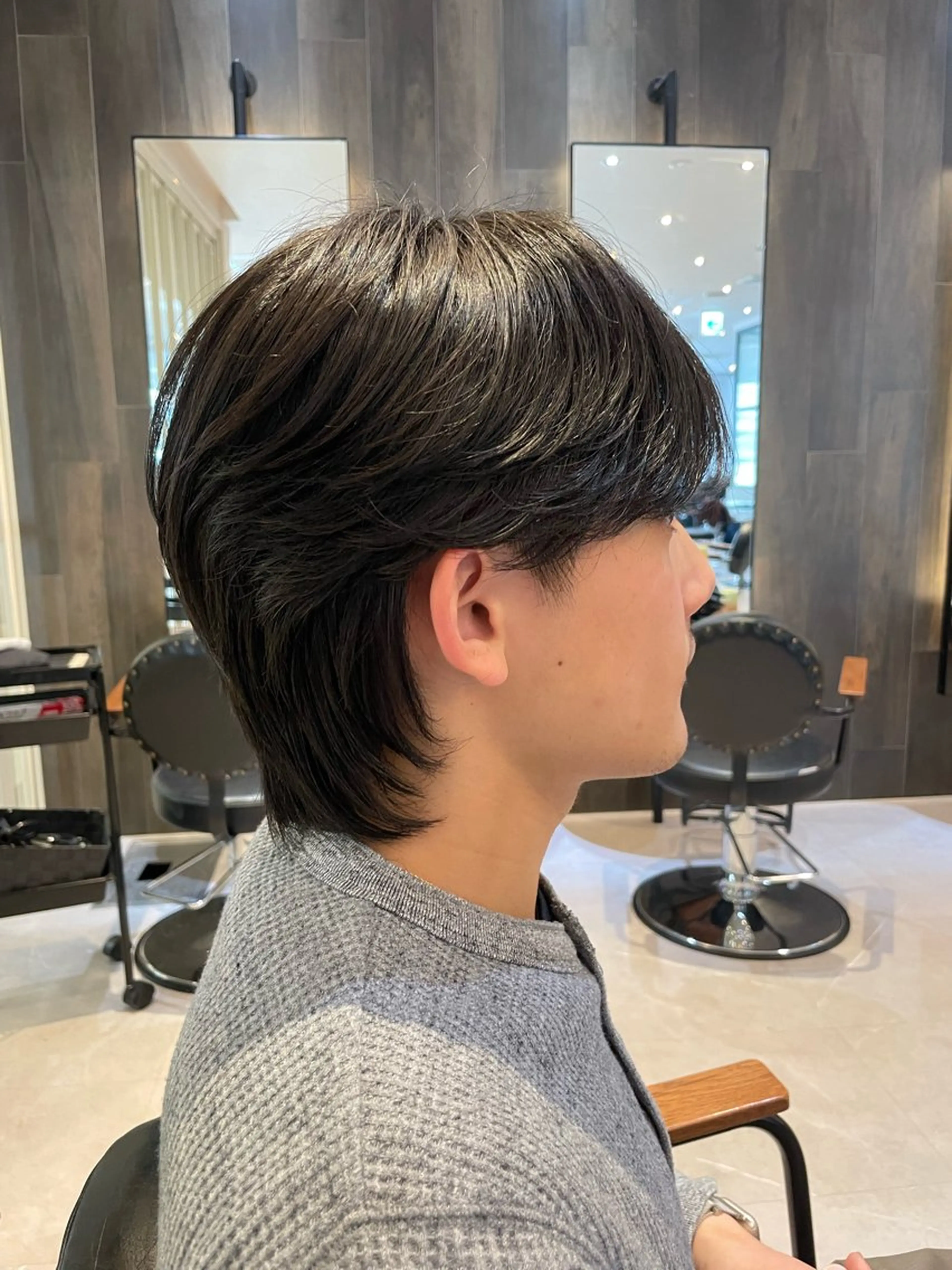 メンズ メンズパーマ オリーブカラー🫒/ 透明感カラー/みゆのヘアスタイル