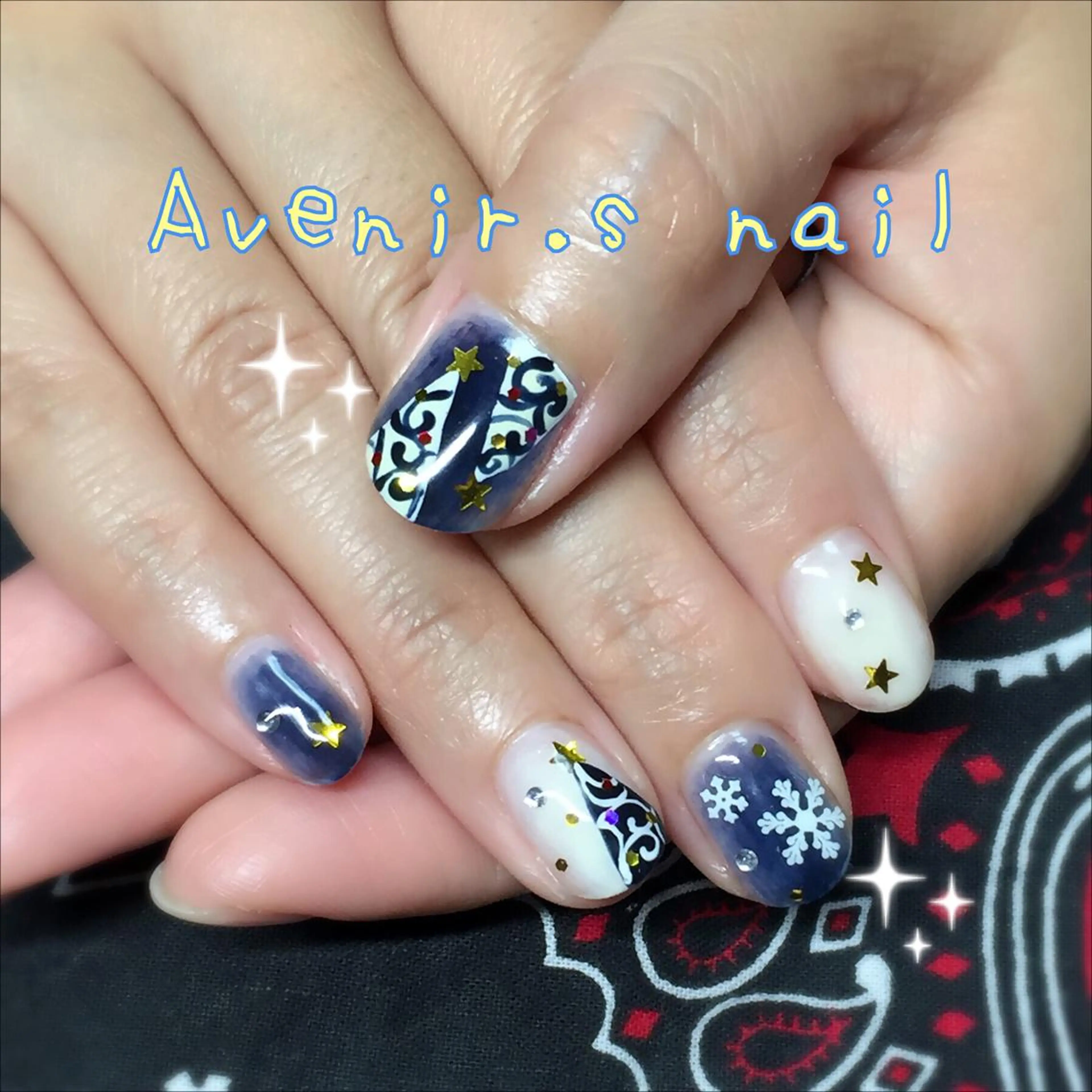 ネイル 持ち込み 冬ネイル クリスマス Home Salon Avenir.のネイルデザイン