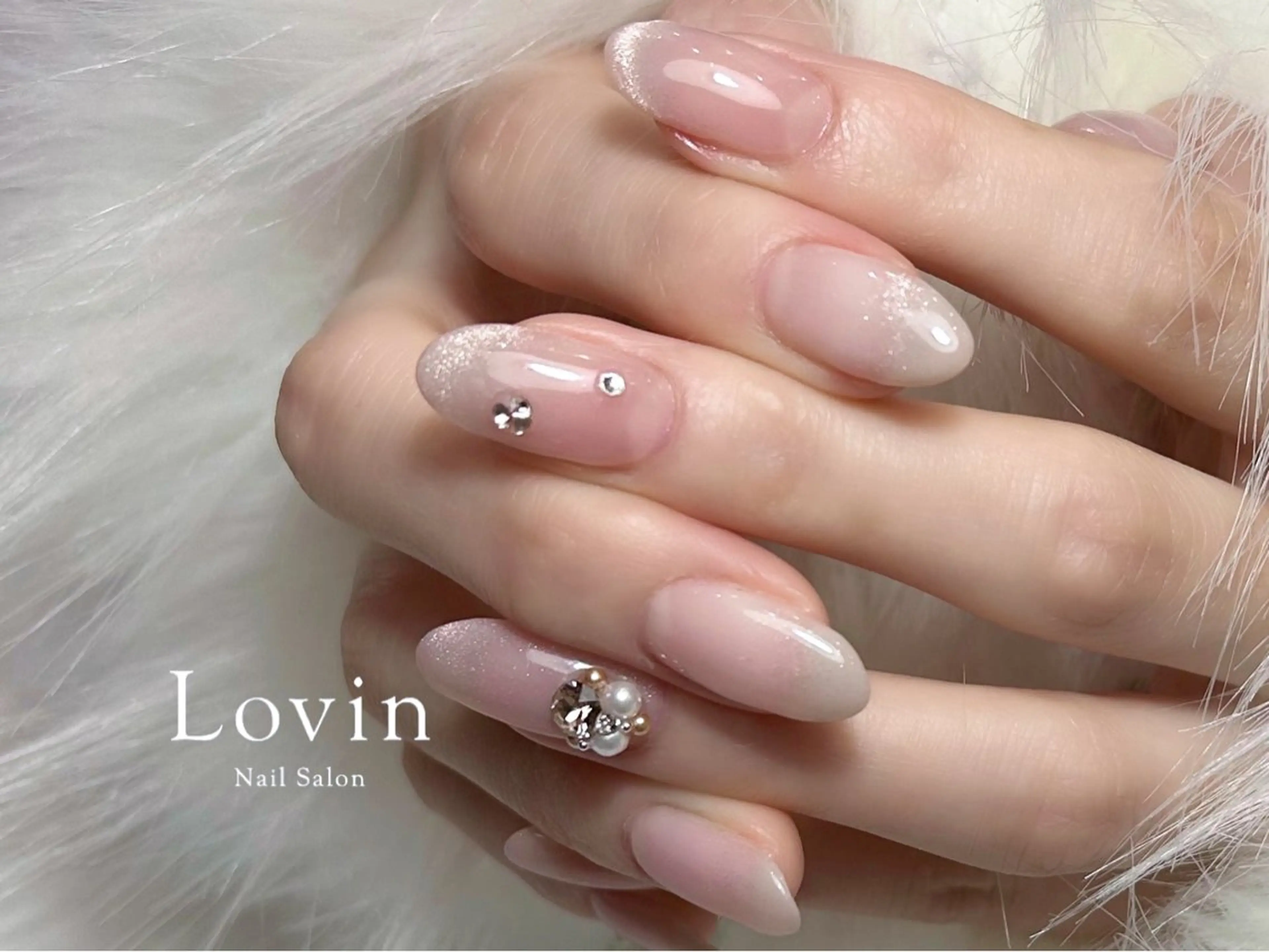 ネイル ジェルネイル マグネットネイル オフィスネイル パラジェル パラジェル認定サロンk-two nail所属・Azegami Minaのネイルデザイン