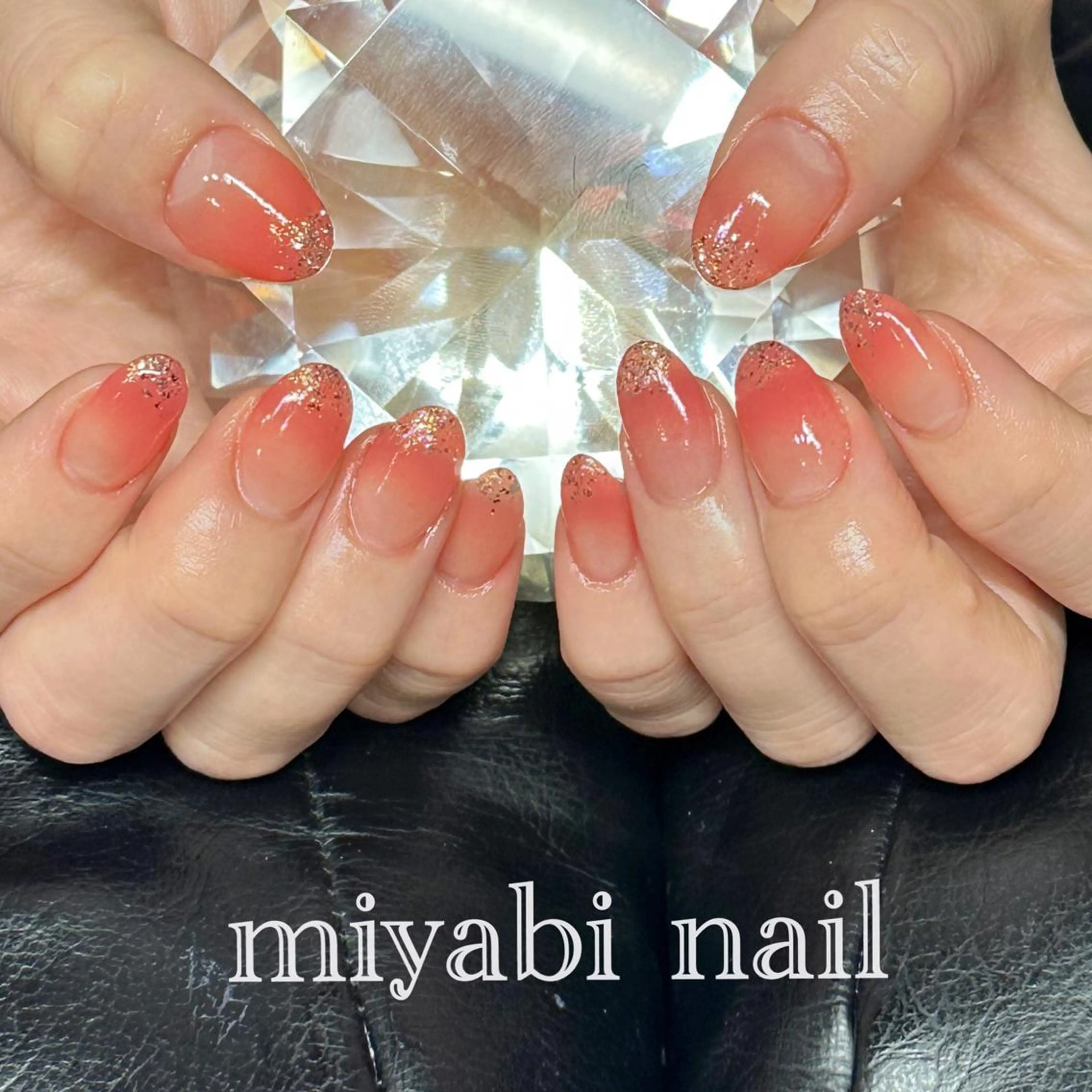 ネイル ジェルネイル グラデーション 春ネイル ハンドネイル miyabi nail 桂川駅近くのネイルデザイン
