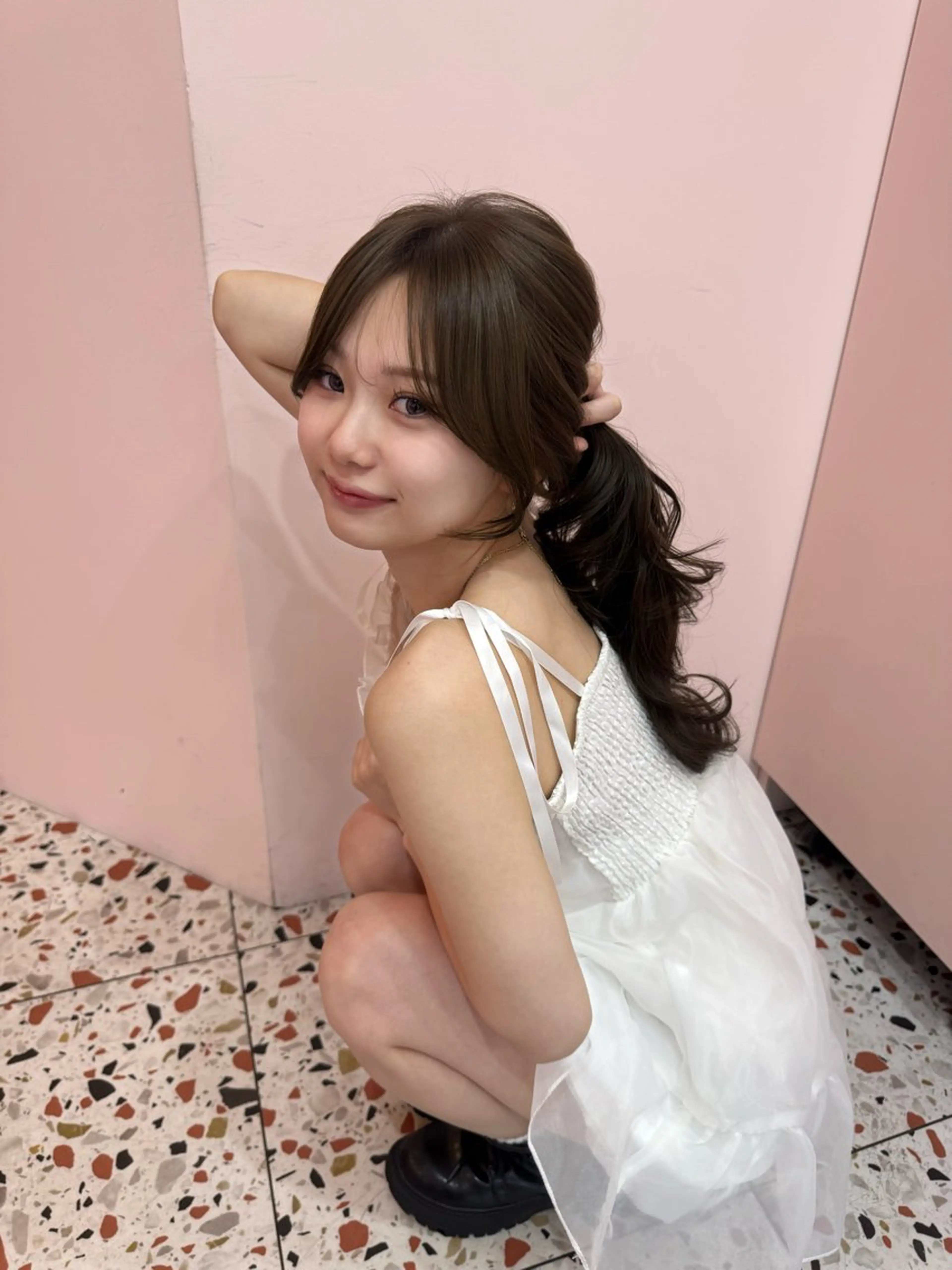 ロング 顔周りカット 髪質改善 韓国風ヘア レイヤーカット カット ヘアカラー 顔周り/透明感カラー REINA𓍯のヘアスタイル