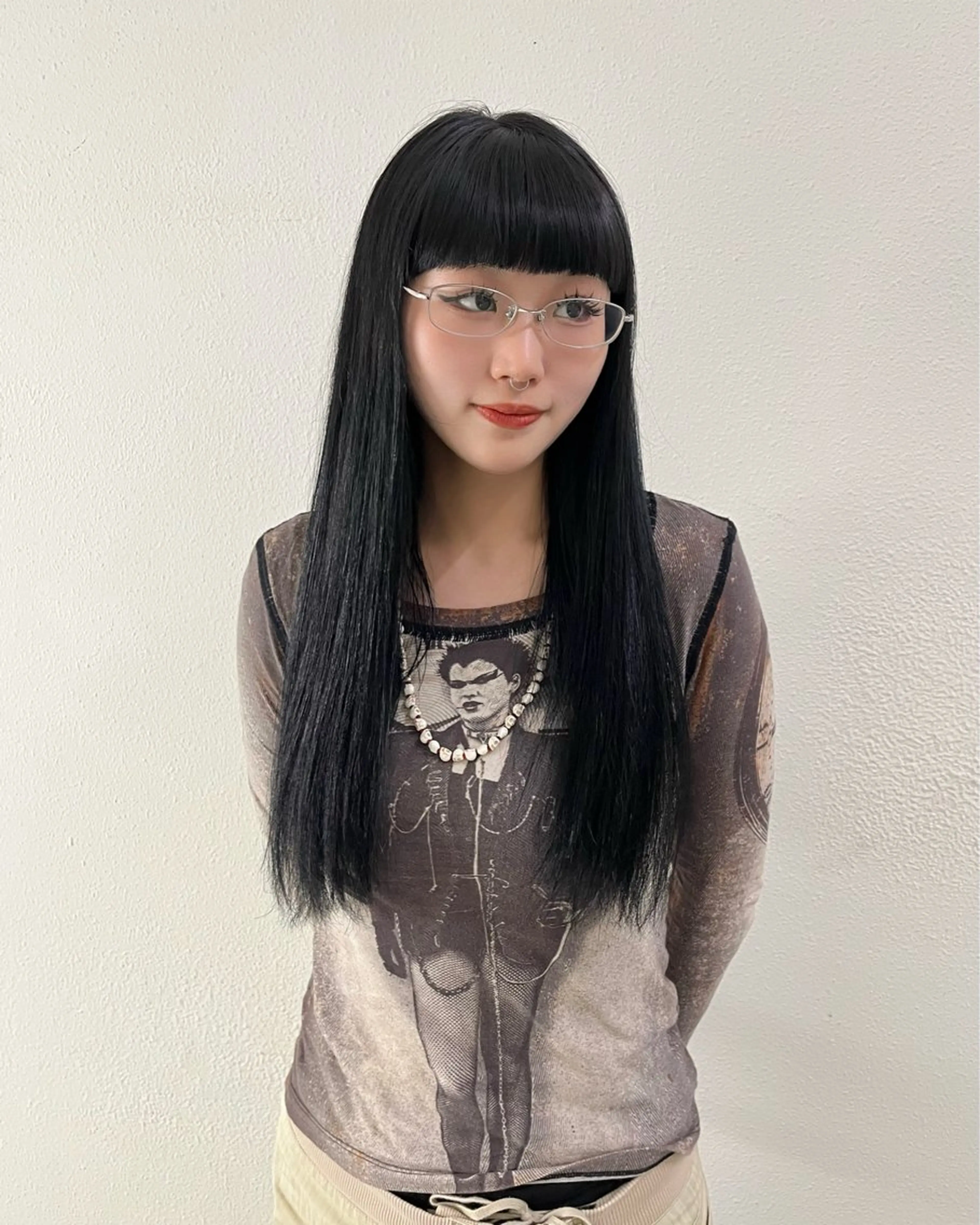 ロング カラー 縮毛矯正 カット 縮毛矯正 トリートメント 縮毛矯正/ハイトーン /パーマ/せき🧸のヘアスタイル