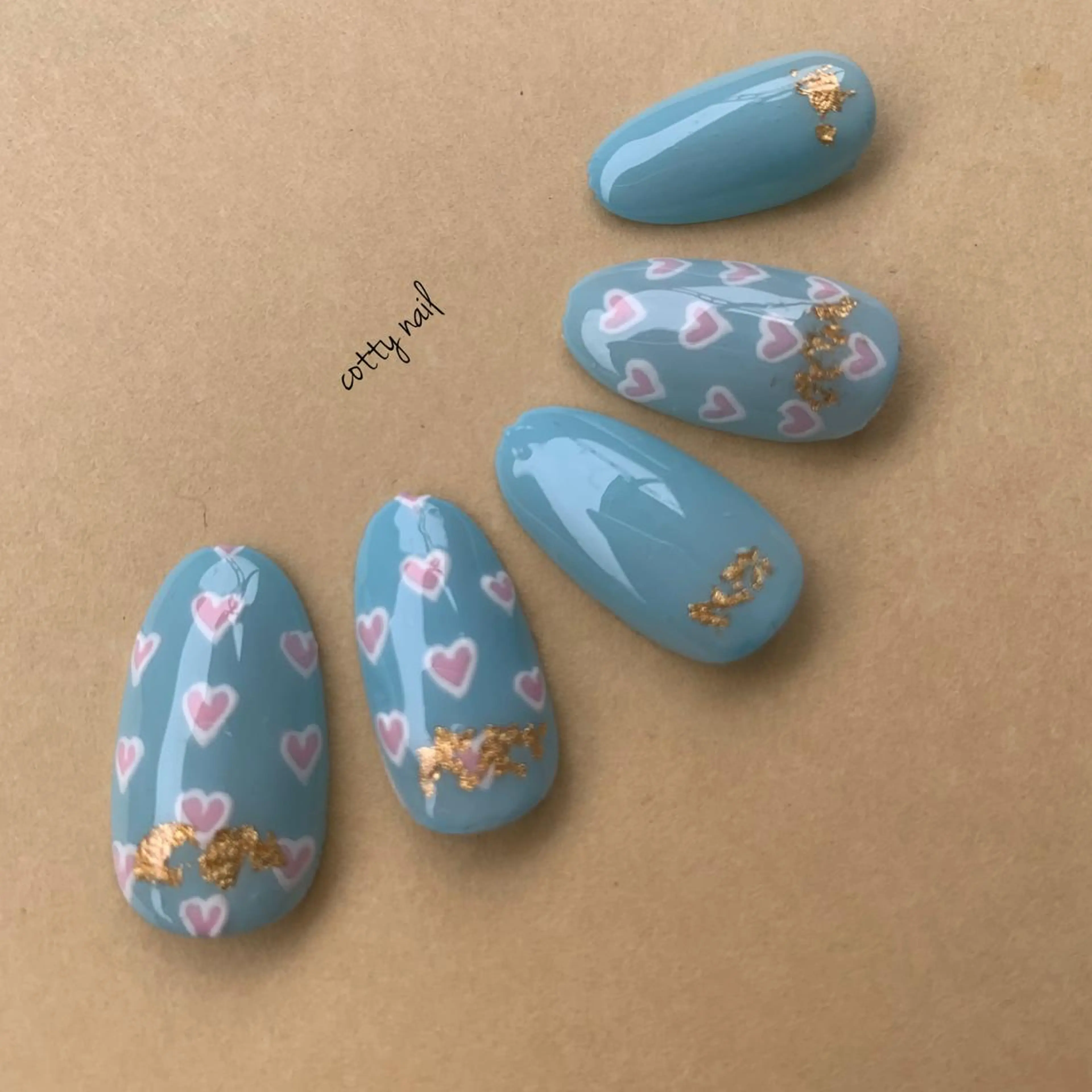 ネイル ジェルネイル ハート 春ネイル cottynail -miki-のその他イメージ