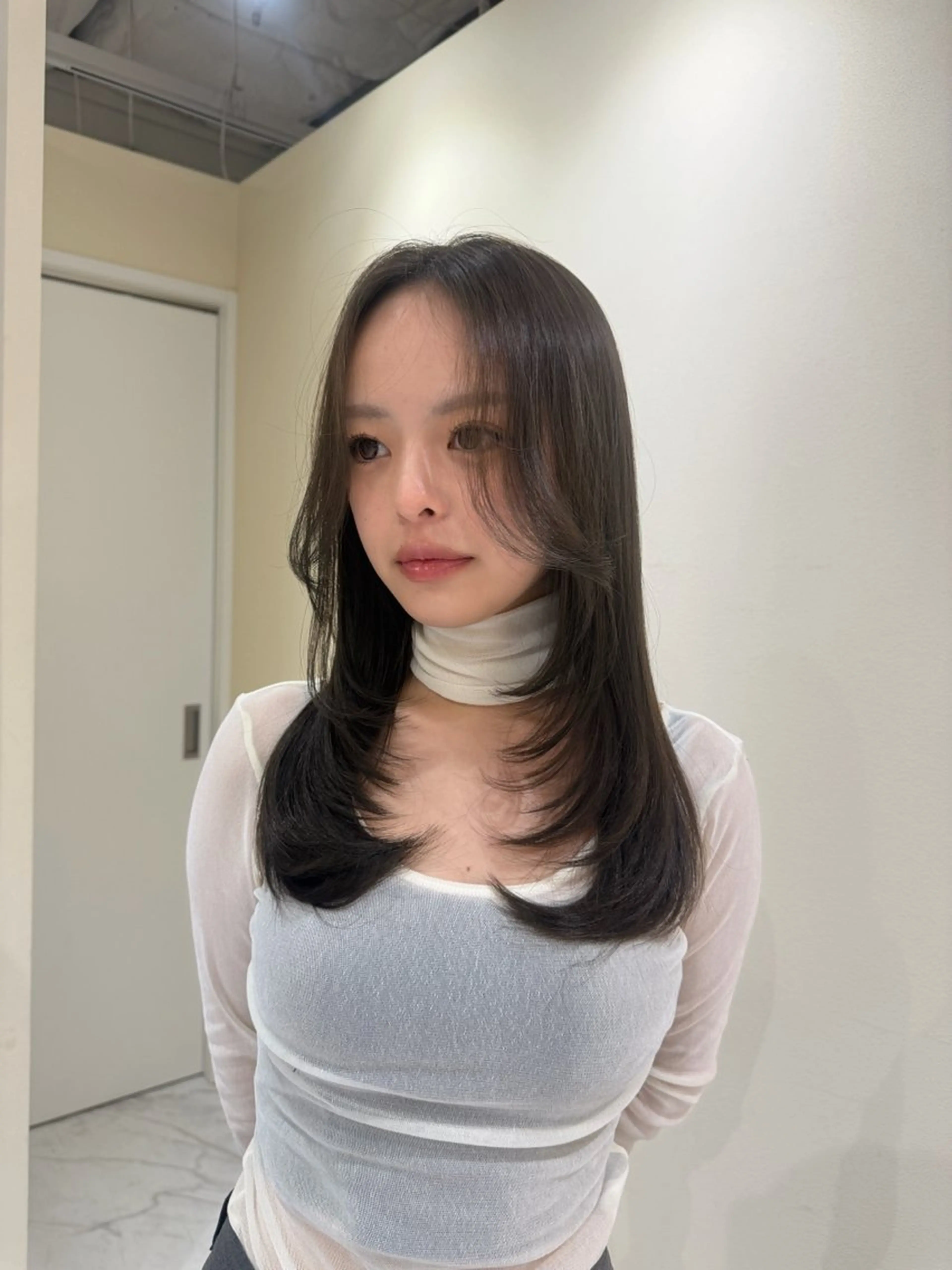 ロング カット ヘアカラー トリートメント レイヤーカット/髪質 改善/momo🎀のヘアスタイル