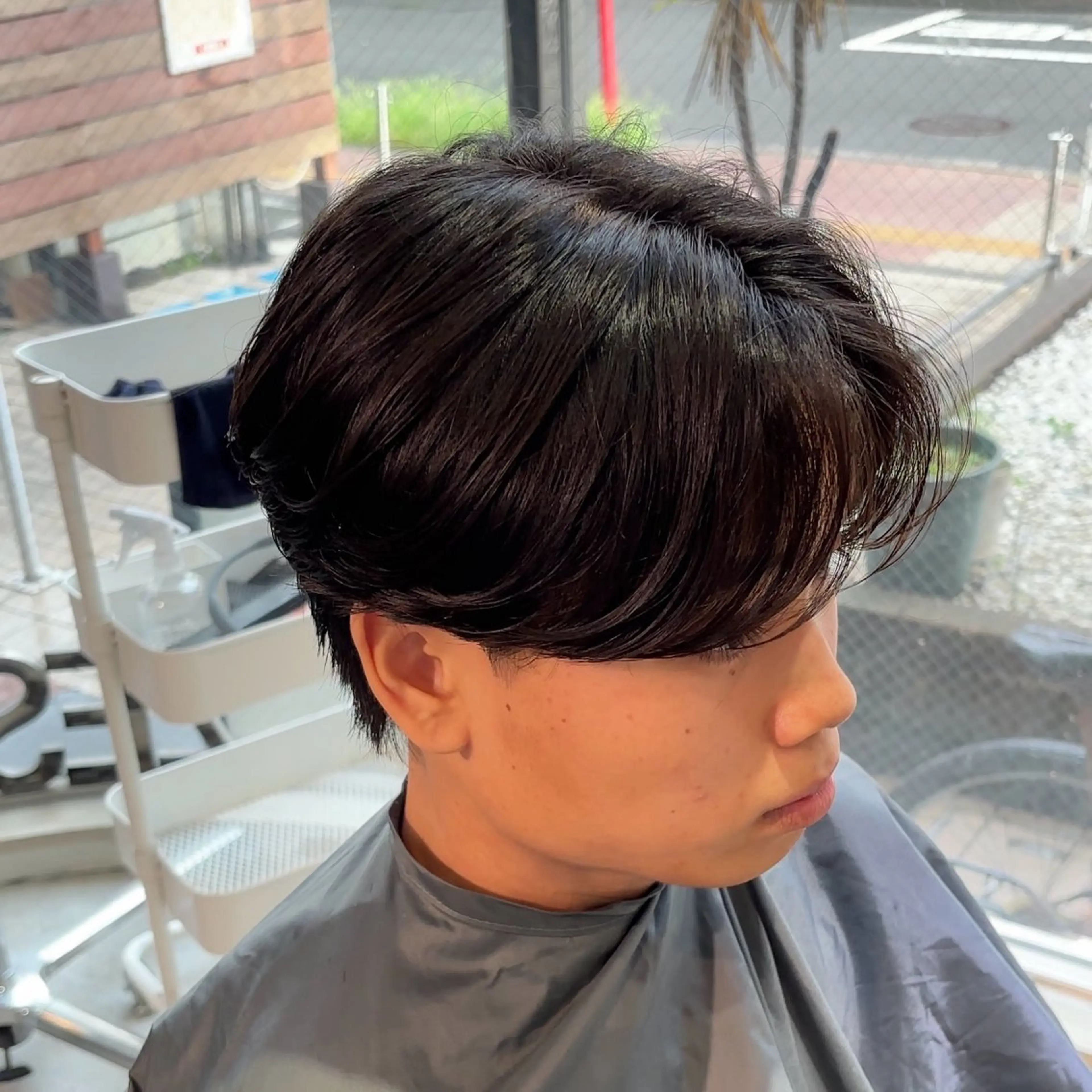 パーマ メンズ センターパート メンズパーマ 縮毛矯正 カット 縮毛矯正 縮毛矯正/メンズ パーマ/岩名新大のヘアスタイル