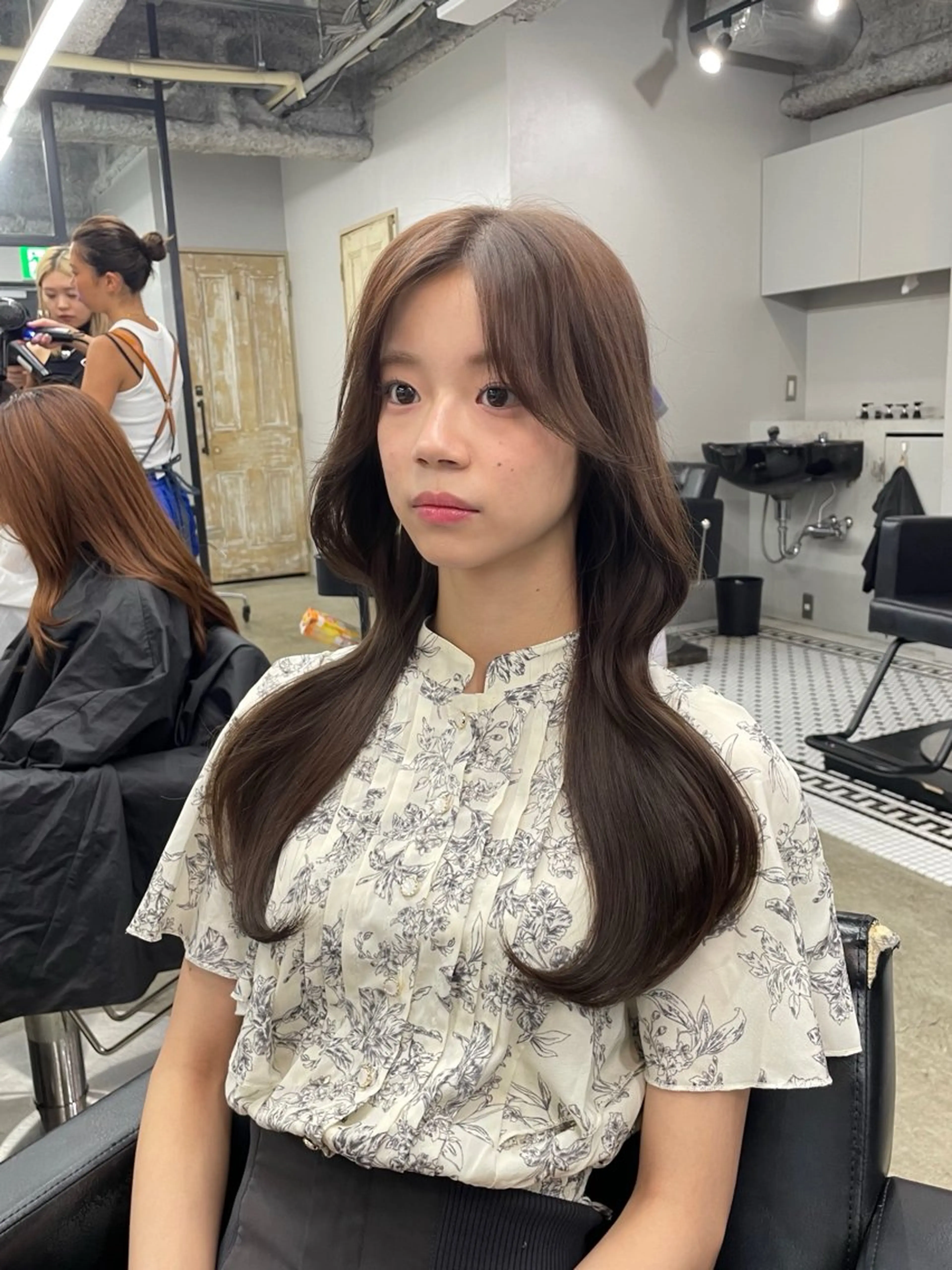 ロング カラー 新宿/韓国ヘア/ 髪質改善ストレートのヘアスタイル