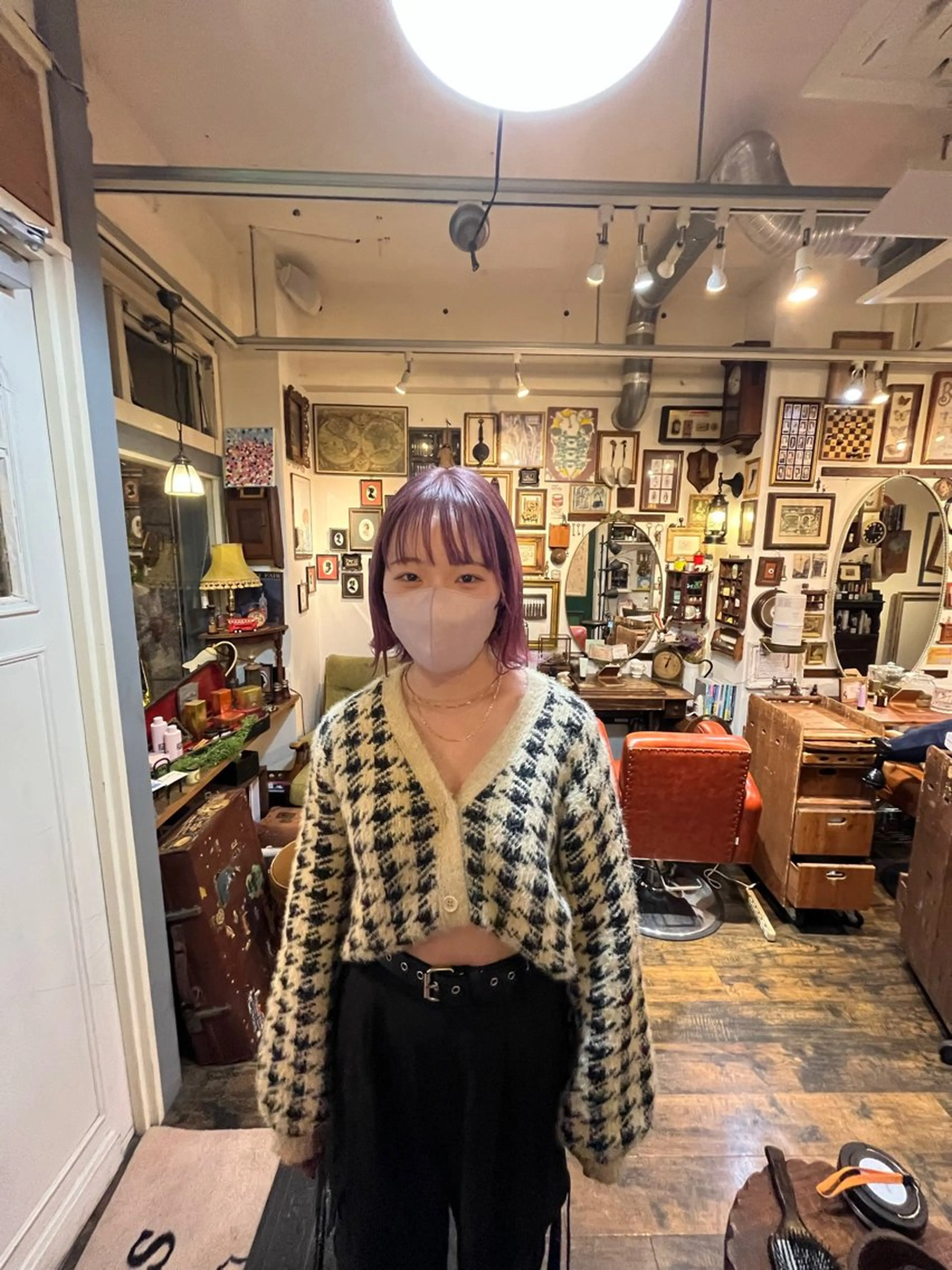 ショート カラー ピンクカラー ボブ ヘアカラー 抜け感ショート パーマ/緒方椋のヘアスタイル