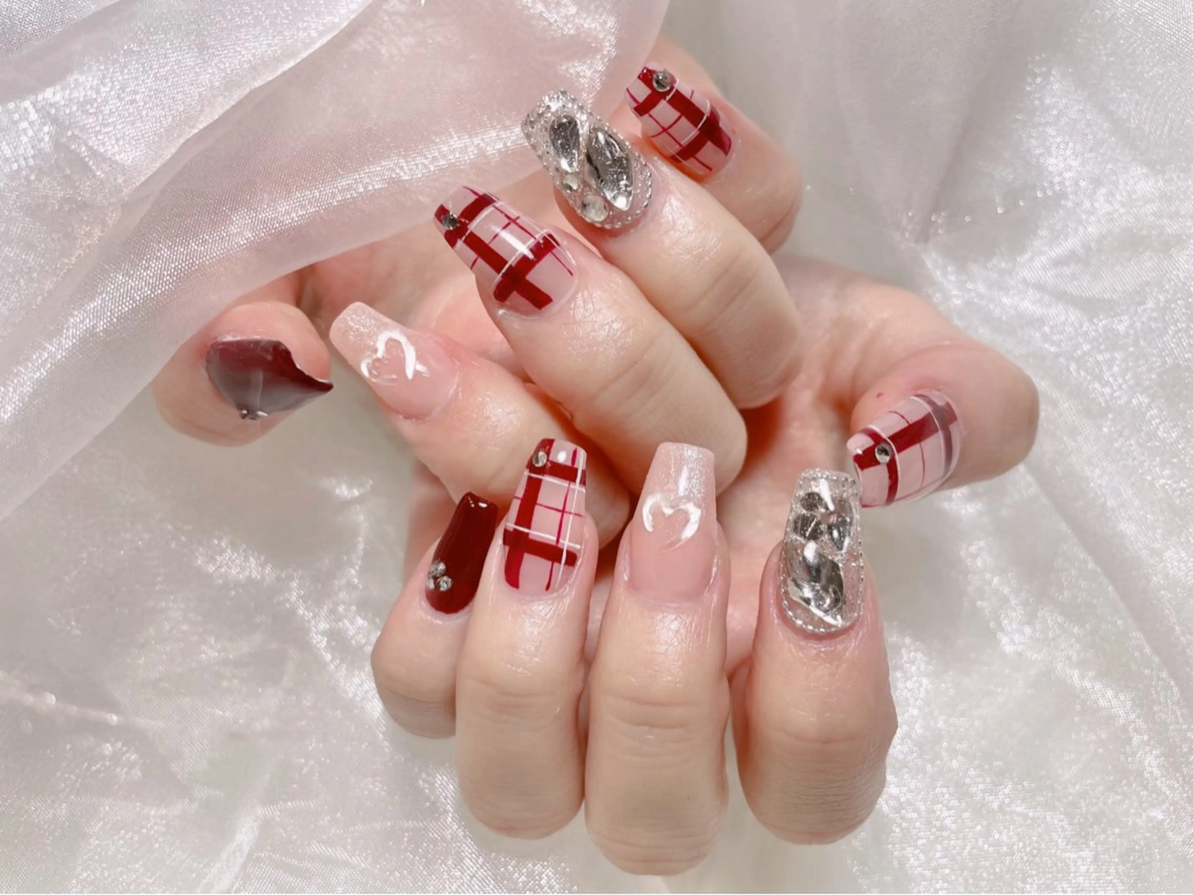 ネイル 長さ出し ワンホンネイル ゆりか ジョアアンジェ福島のネイルデザイン