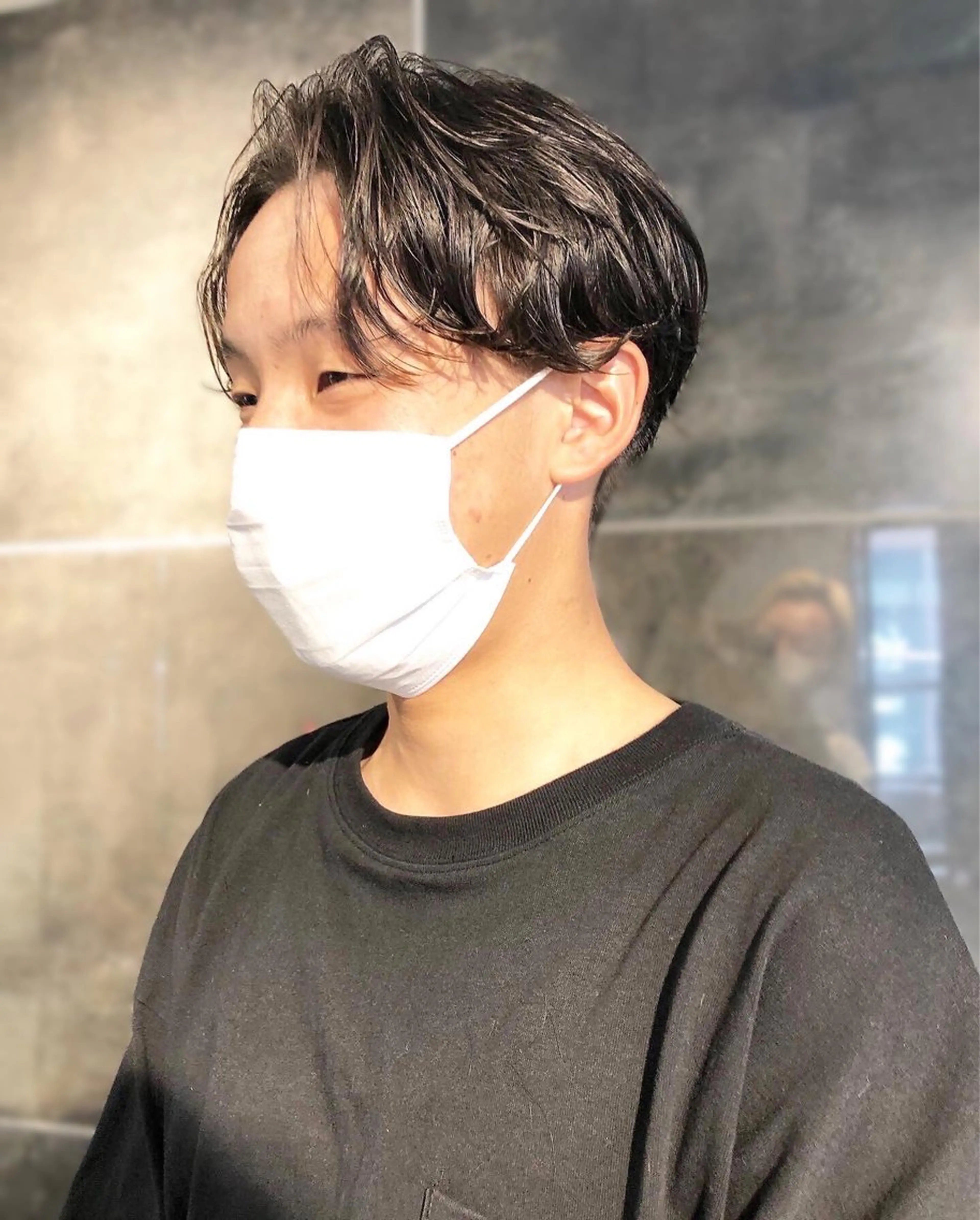 パーマ ヘアアレンジ メンズ センターパート カット パーマ トリートメント ヘアセット ainico+所属・メンズ特化✂️栗原 侑也のヘアスタイル