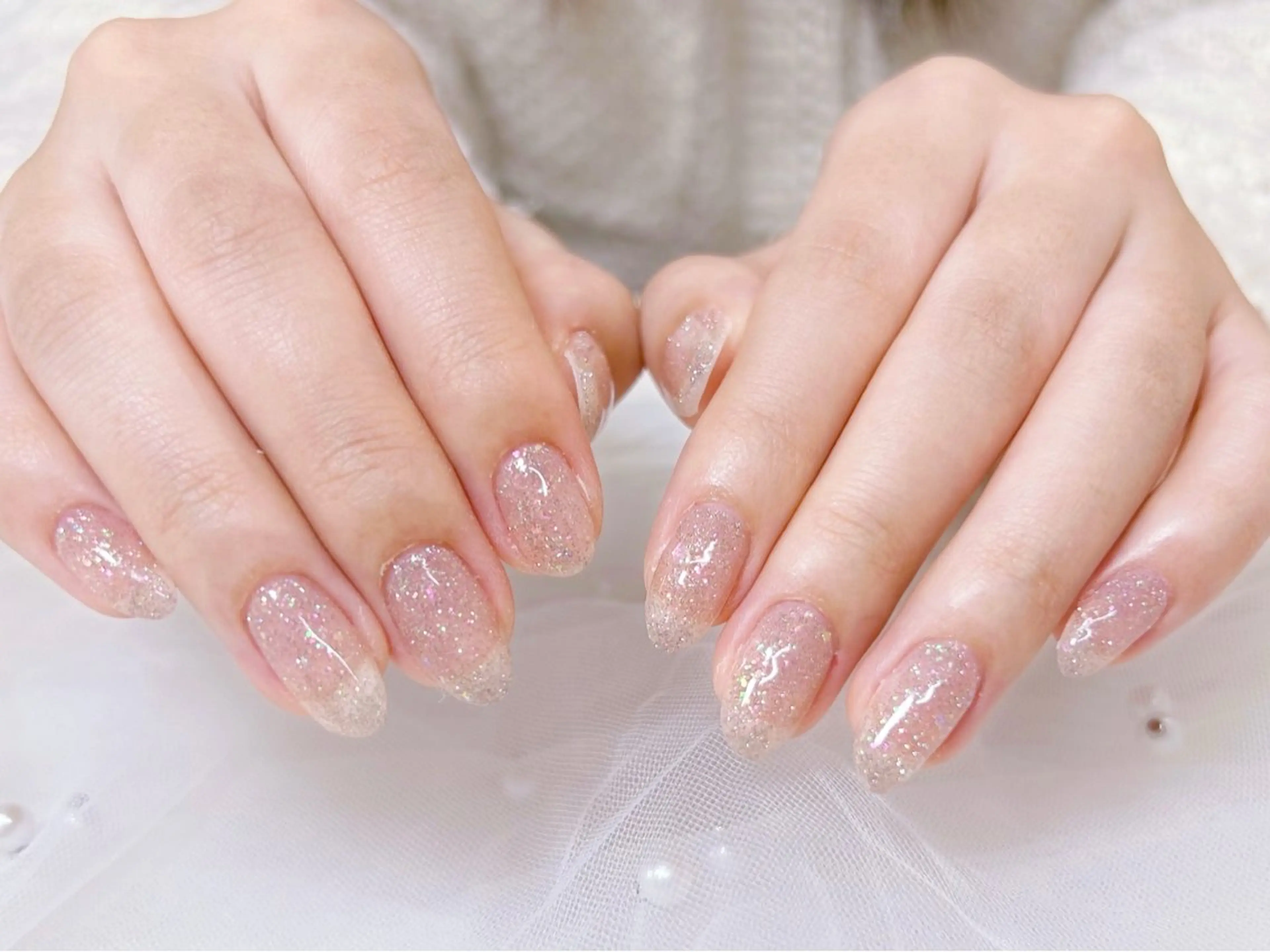 🌟平日限定🌟【オフ無し】キラキラ好きなら✨フラッシュワンカラー💖✨パラジェル変更可の写真