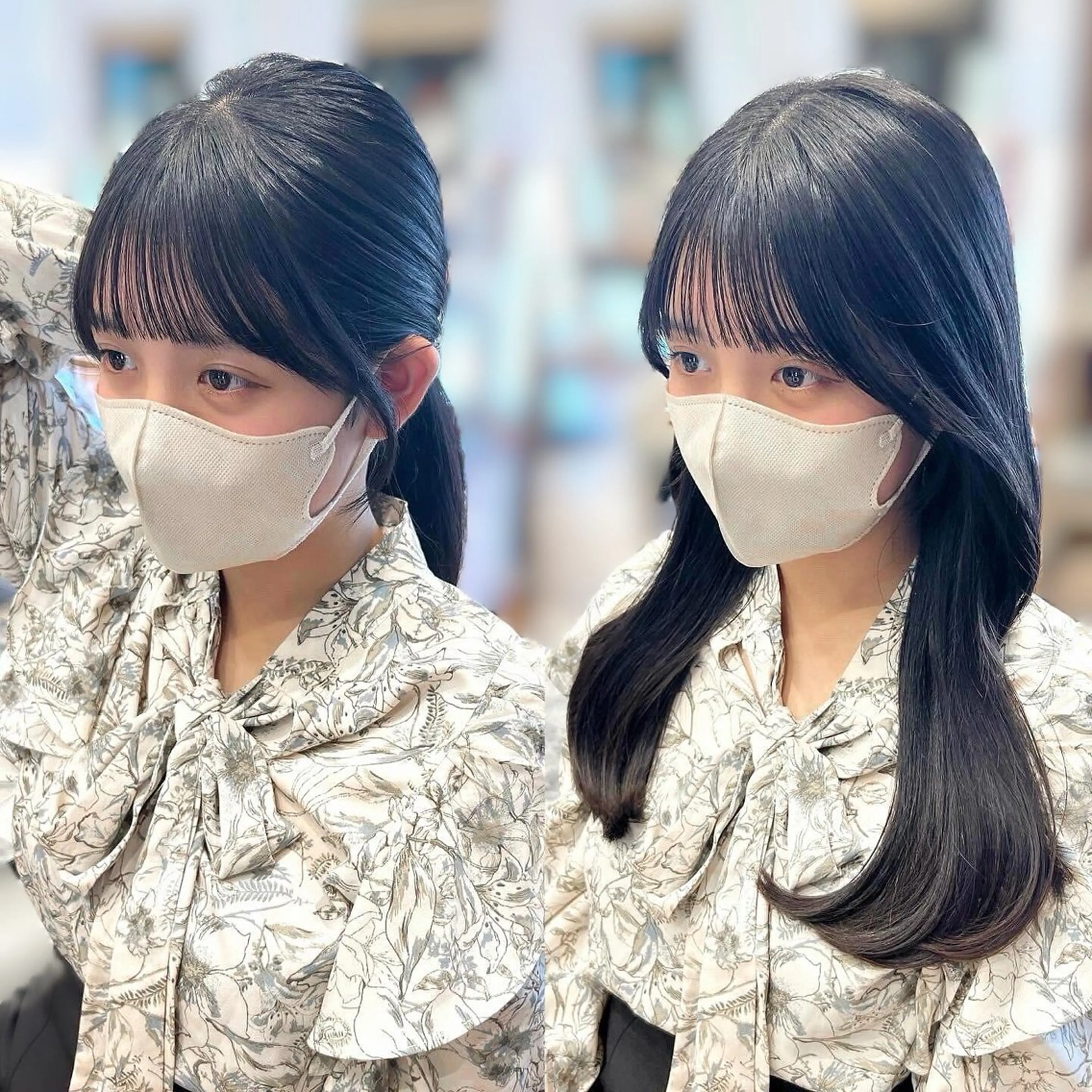 セミロング カット ヘアカラー トリートメント 🧡くびれヘア/前髪 顔周り🧡久原結衣のヘアスタイル