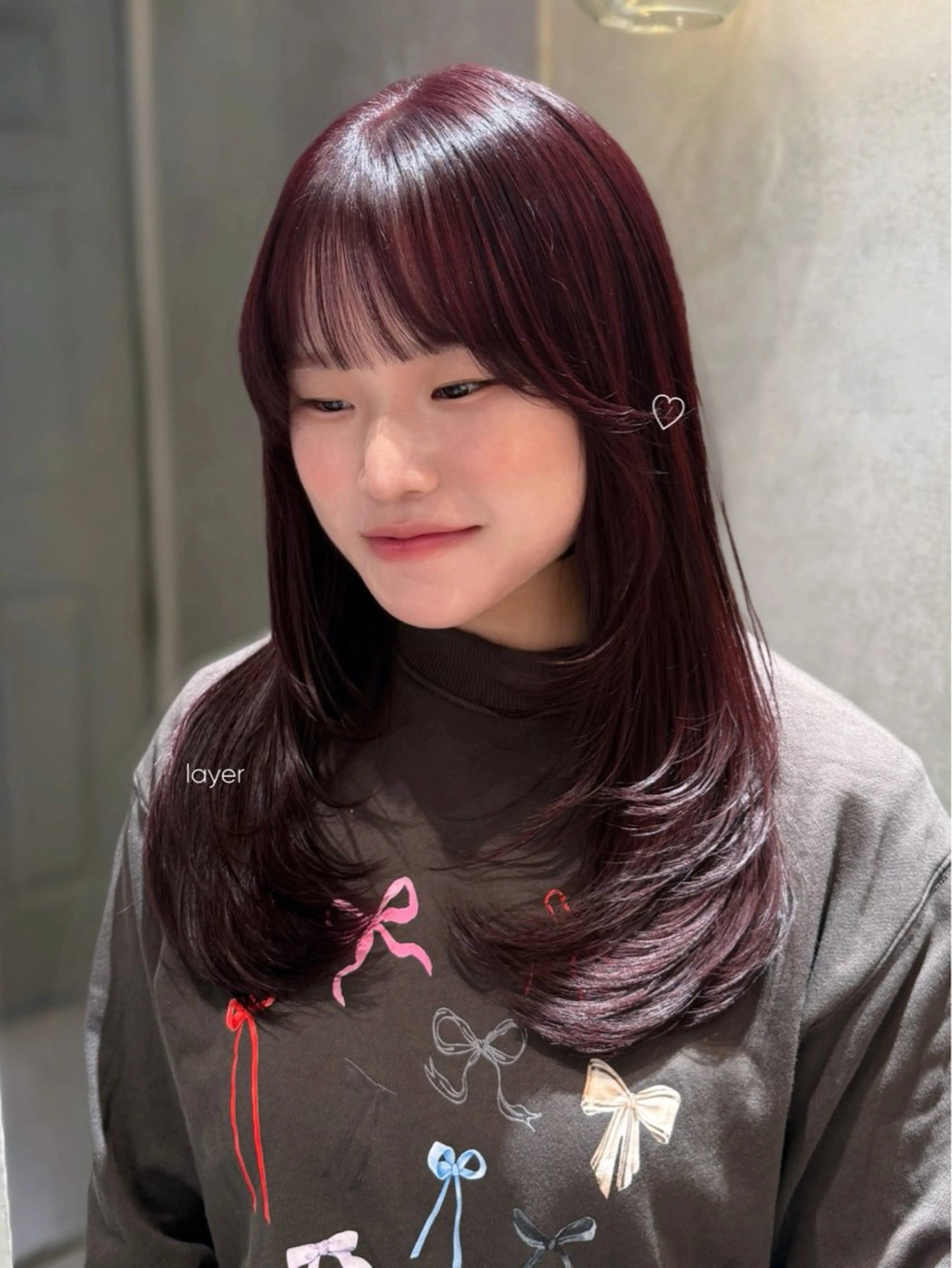 ロング カラー カット ヘアカラー トリートメント yuuri🎀/大宮 /韓国ヘア/レイヤーのヘアスタイル
