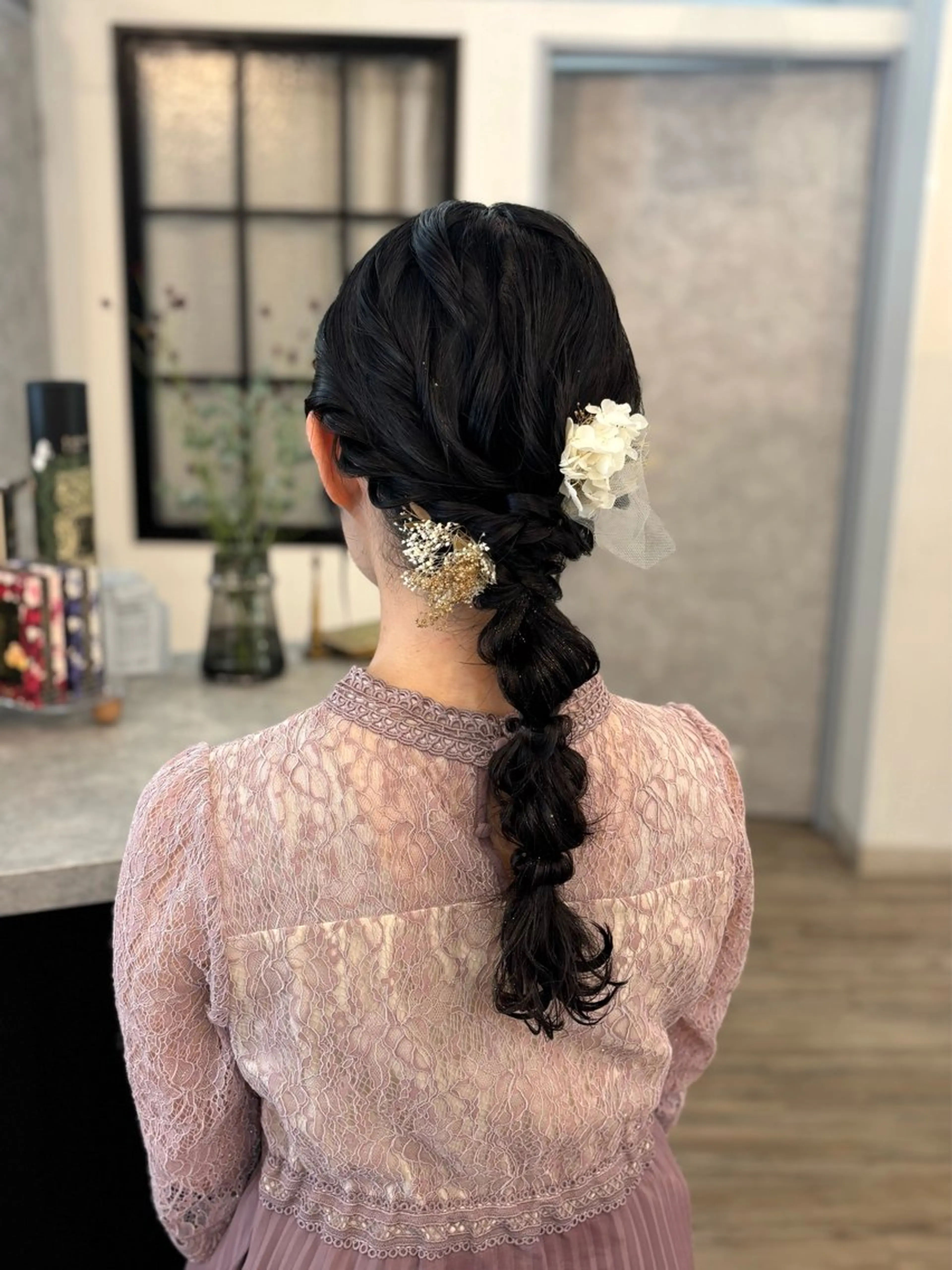 ロング ヘアアレンジ ヘアセット VISAGE ba.sk 金子詩帆のヘアスタイル