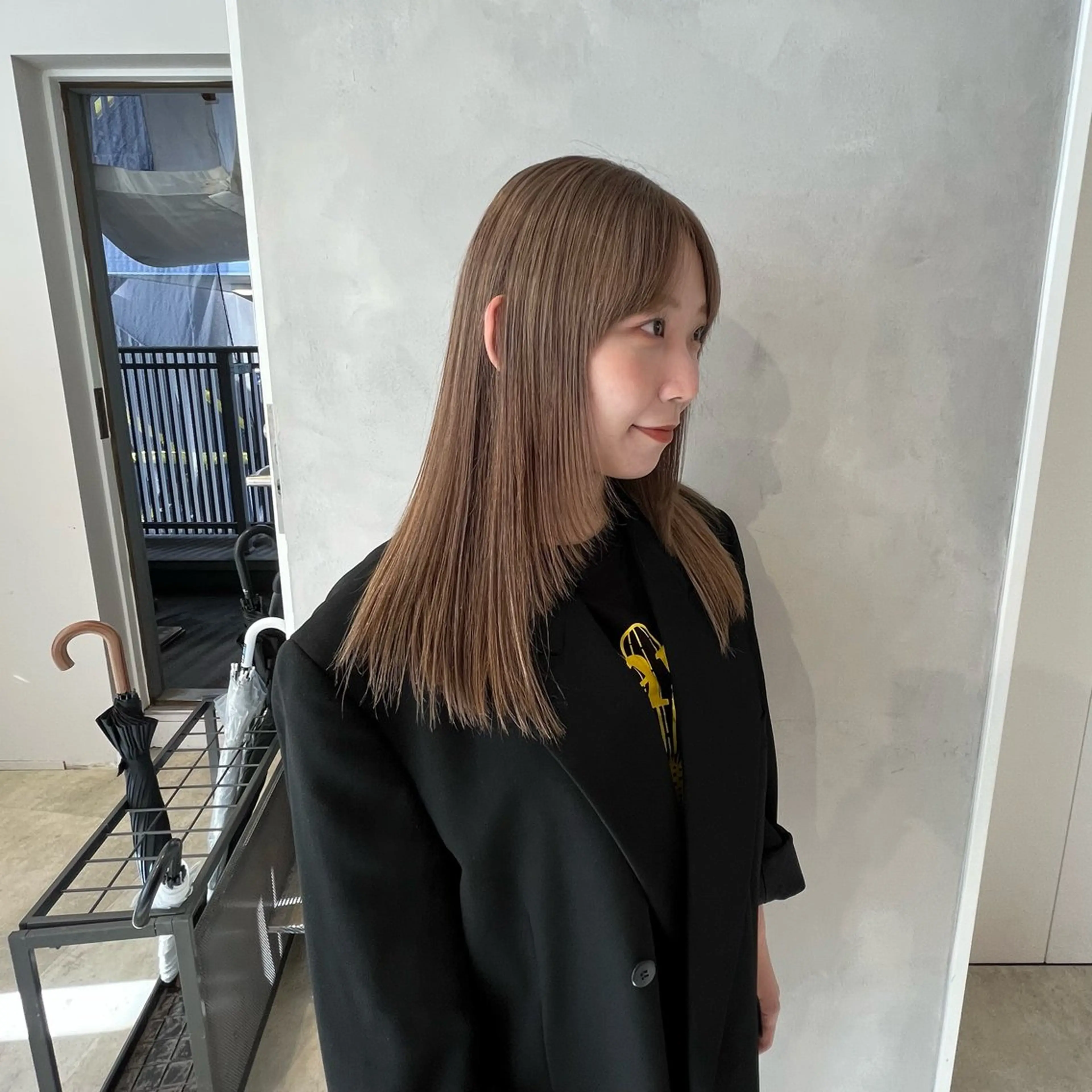 セミロング カラー カット ヘアカラー トリートメント ボブ/ベージュ/ パーマ🪿近森ゆいのヘアスタイル