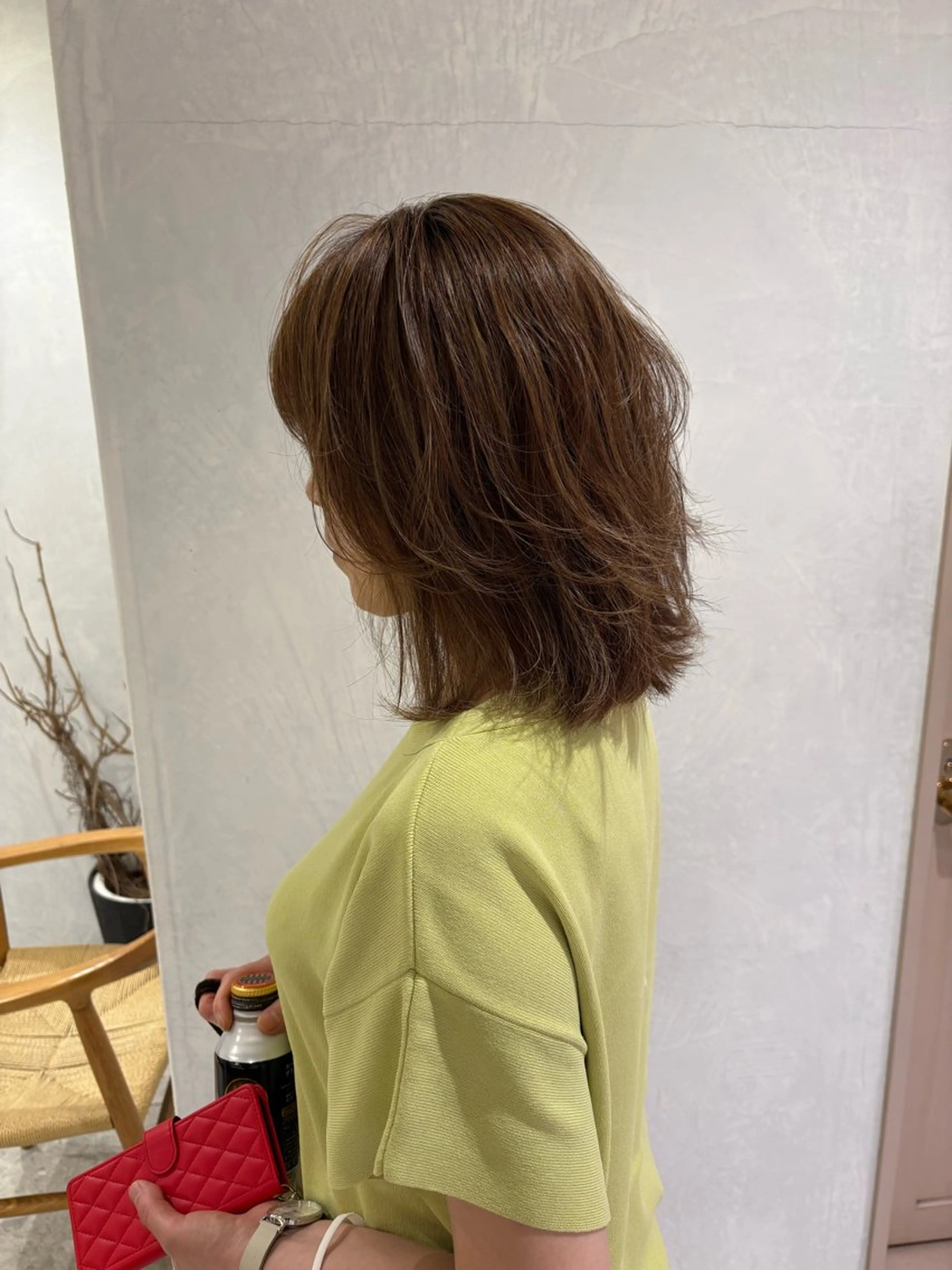ミディアム ヘアカラー 小林 篤滋郎のヘアスタイル