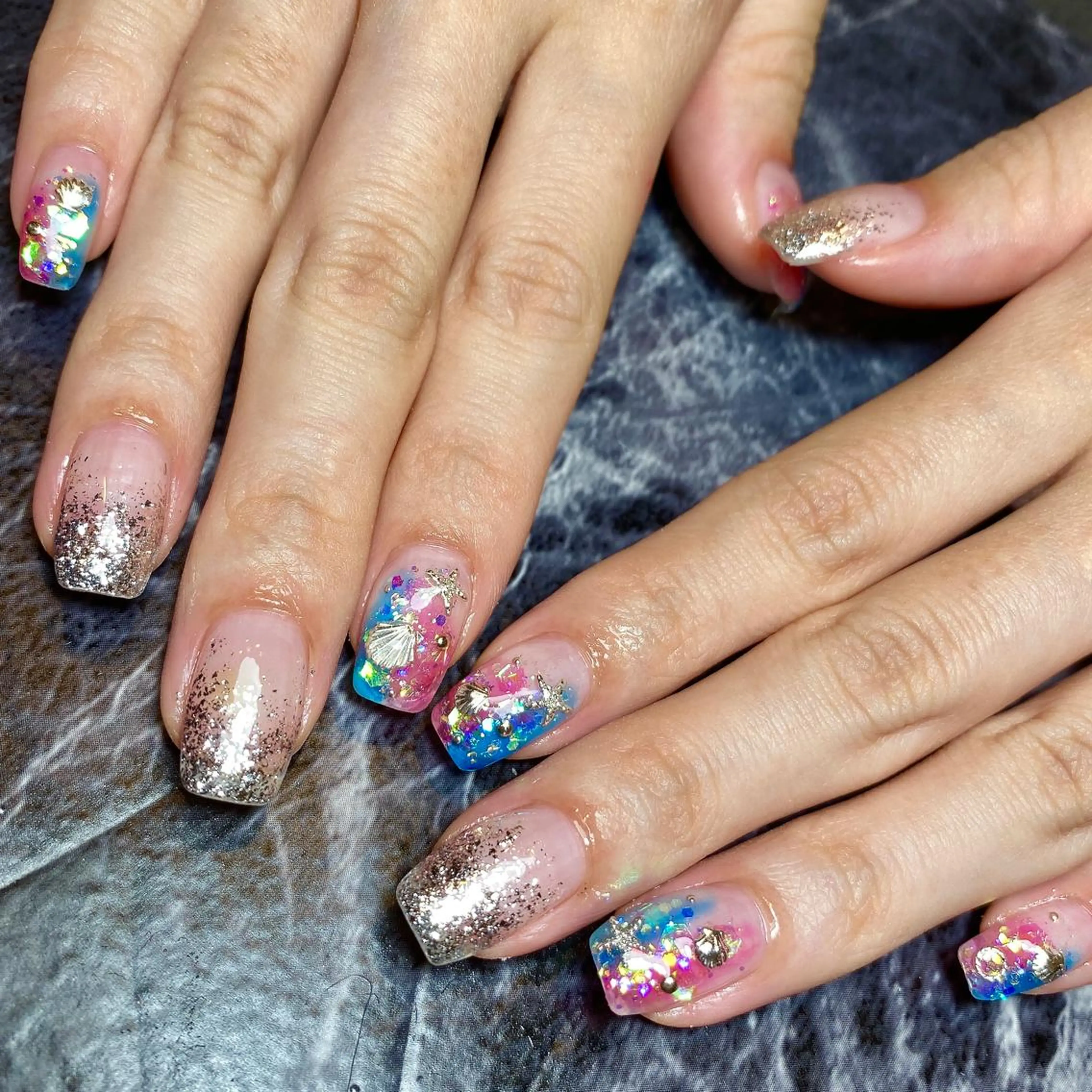 ネイル ジェルネイル しば まなみのネイルデザイン