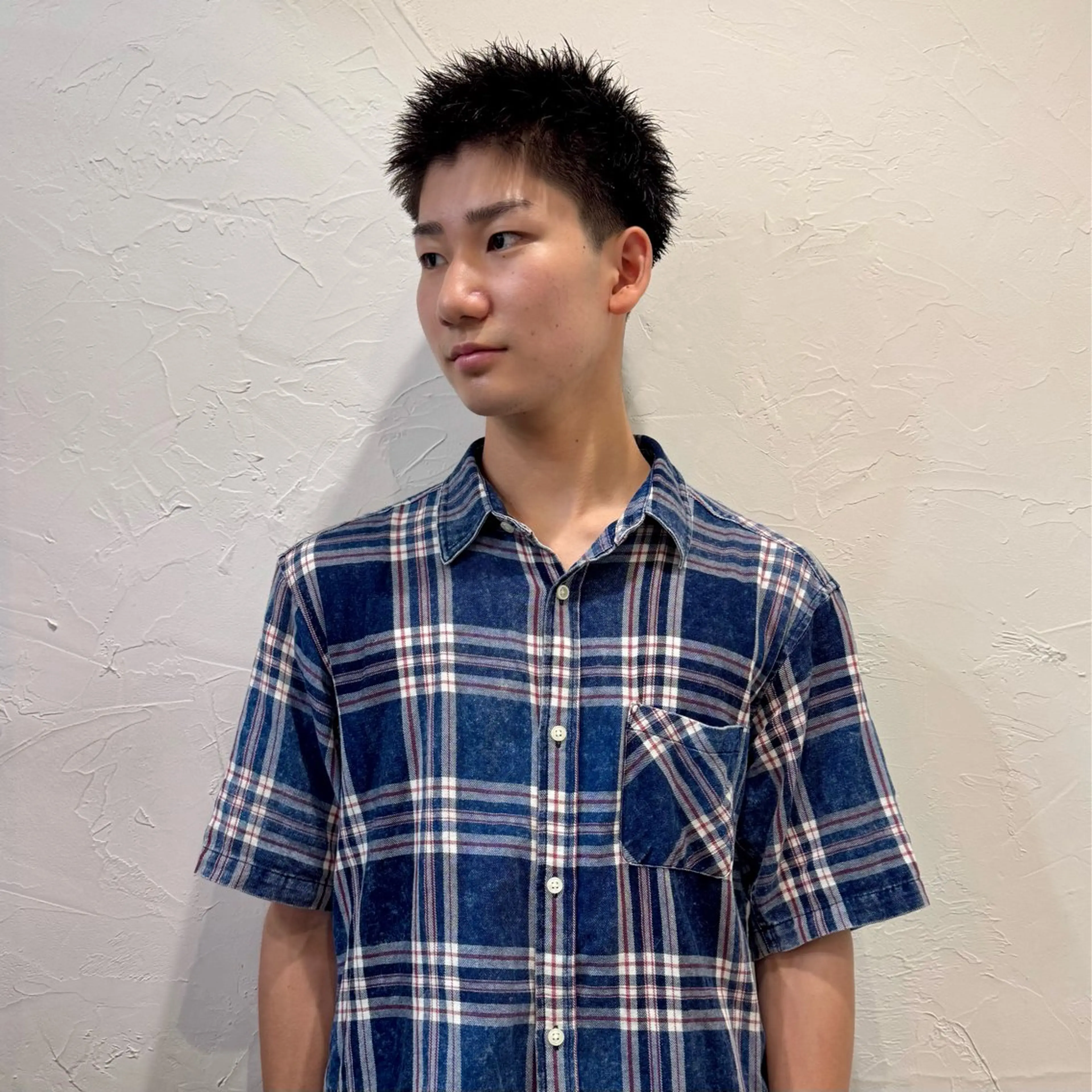 ショート メンズ アップバング メンズ就活ヘア メンズパーマ メンズショート スパイキーショート カット ヘアセット 【池袋/スパイキー ショート】ⓝⓘⓜⓤのヘアスタイル