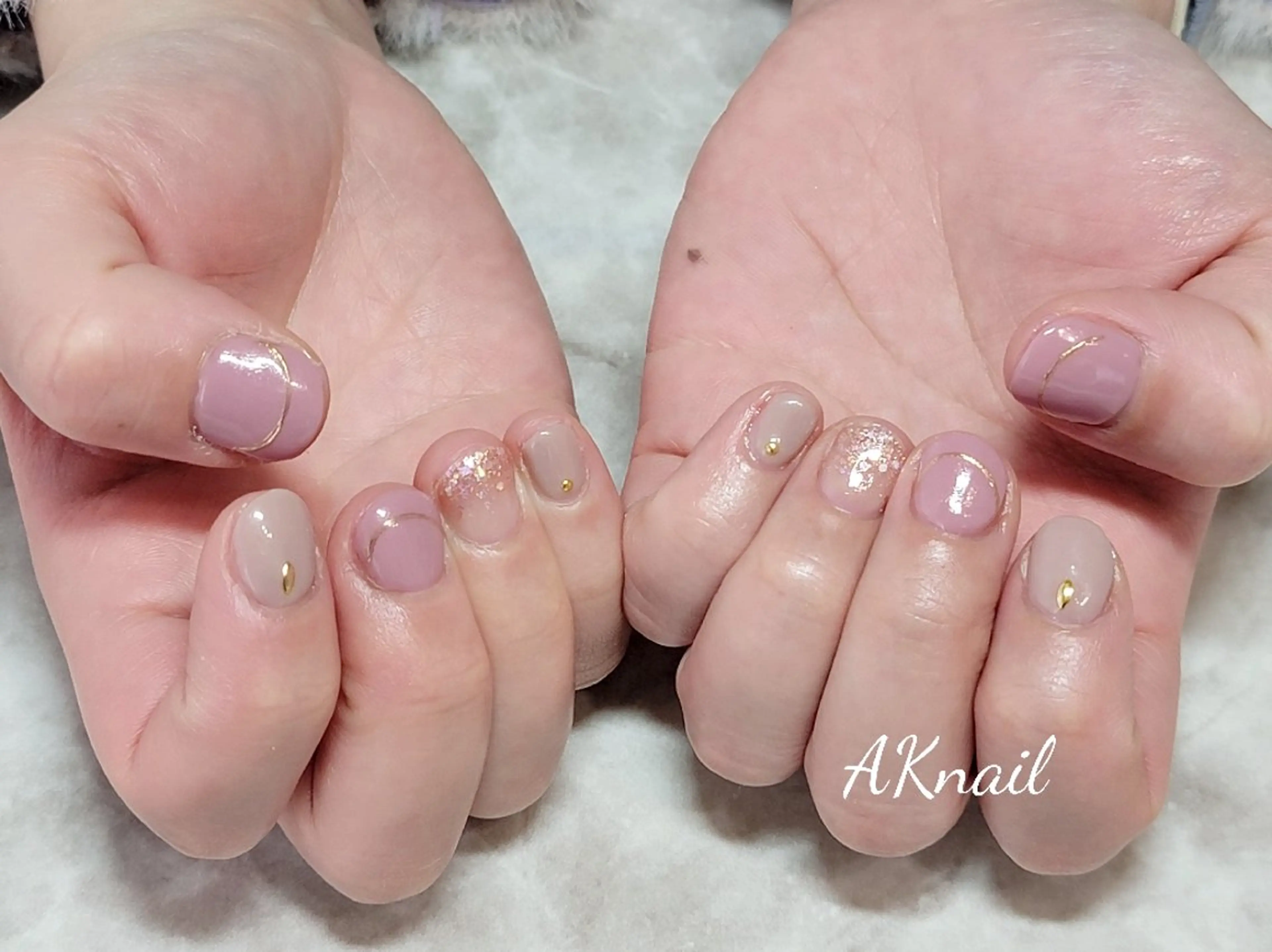 ネイル シンプルネイル ネイル&巻き爪サロン 　AKnailのネイルデザイン