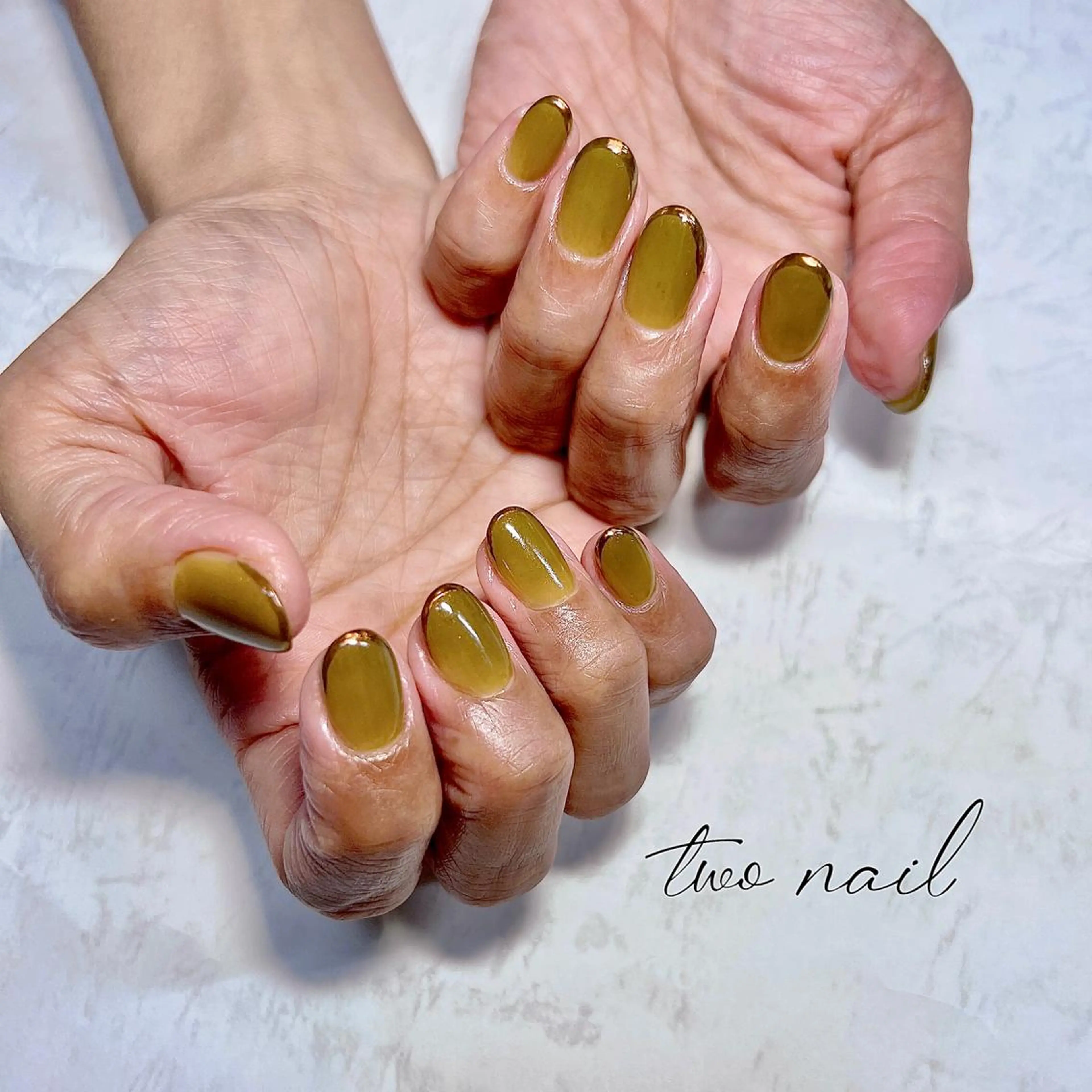 ネイル アートネイル フットネイル ハート ニュアンスネイル ホワイト two nailのネイルデザイン