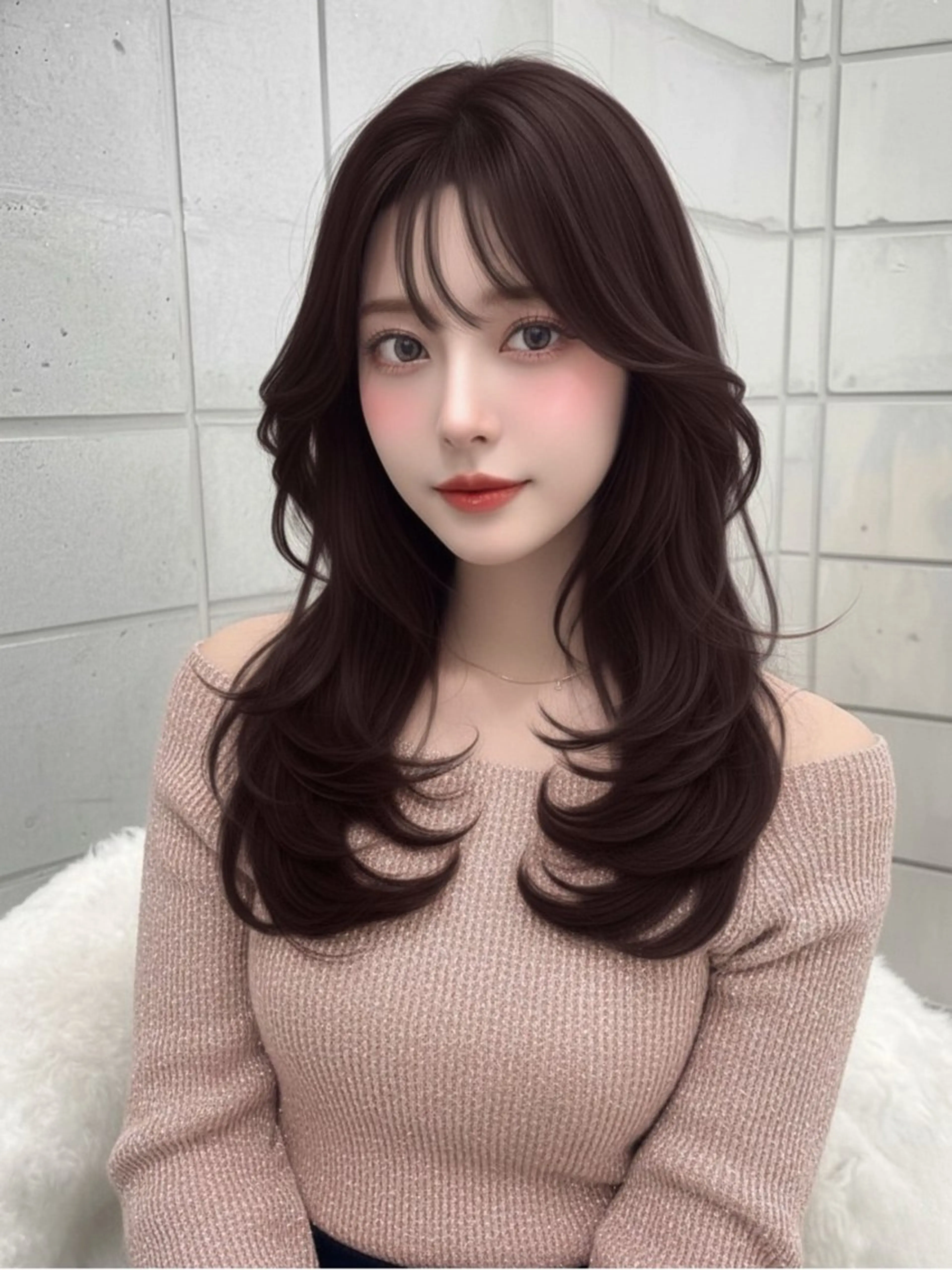 ロング カラー ヘアカラー トリートメント 綺麗め/ トレンドヘア/みずはのヘアスタイル