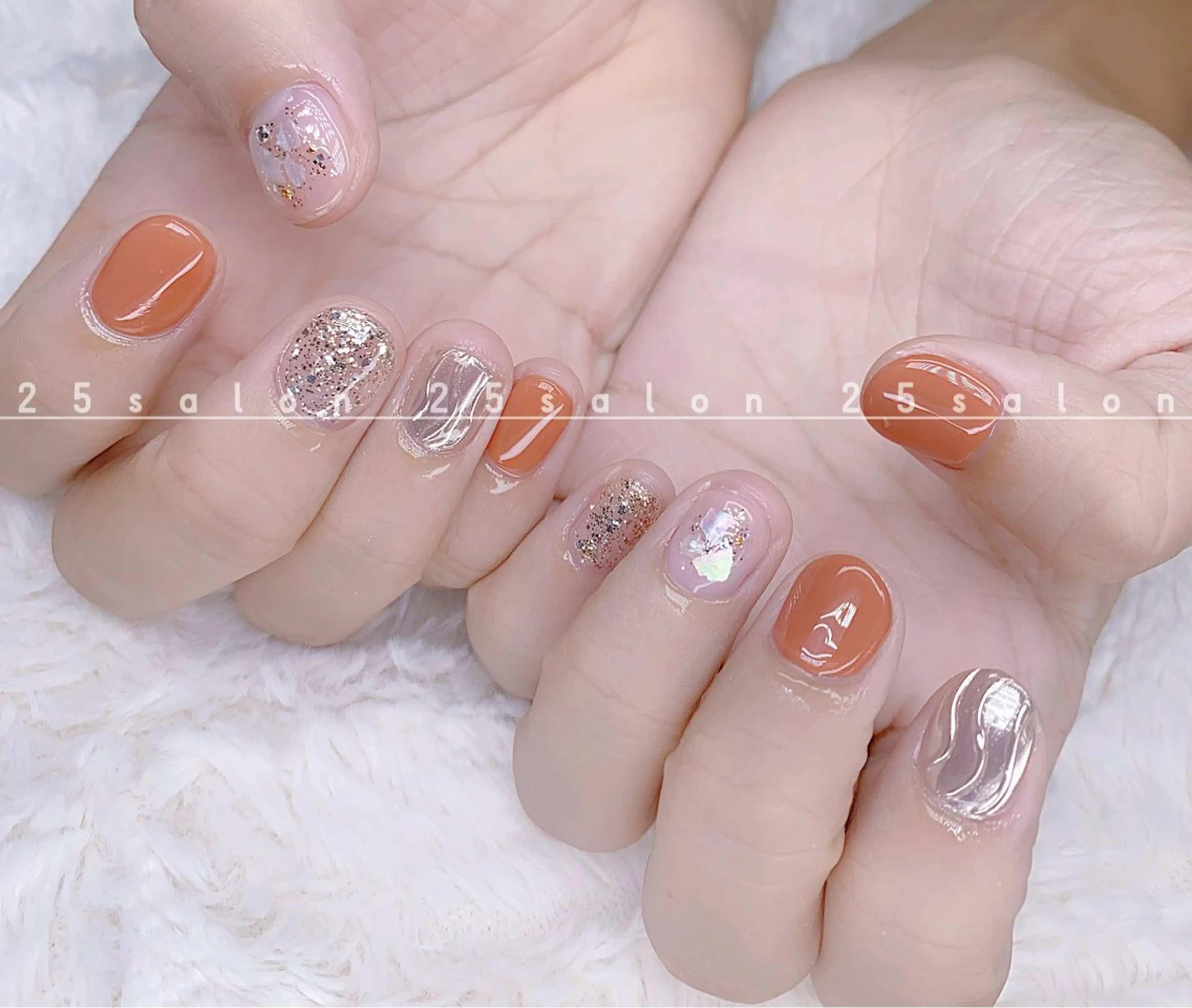 ネイル ジェルネイル 韓国ネイル ニュアンスネイル パラジェル ワンホンネイル 2 5のマツエク・マツパデザイン