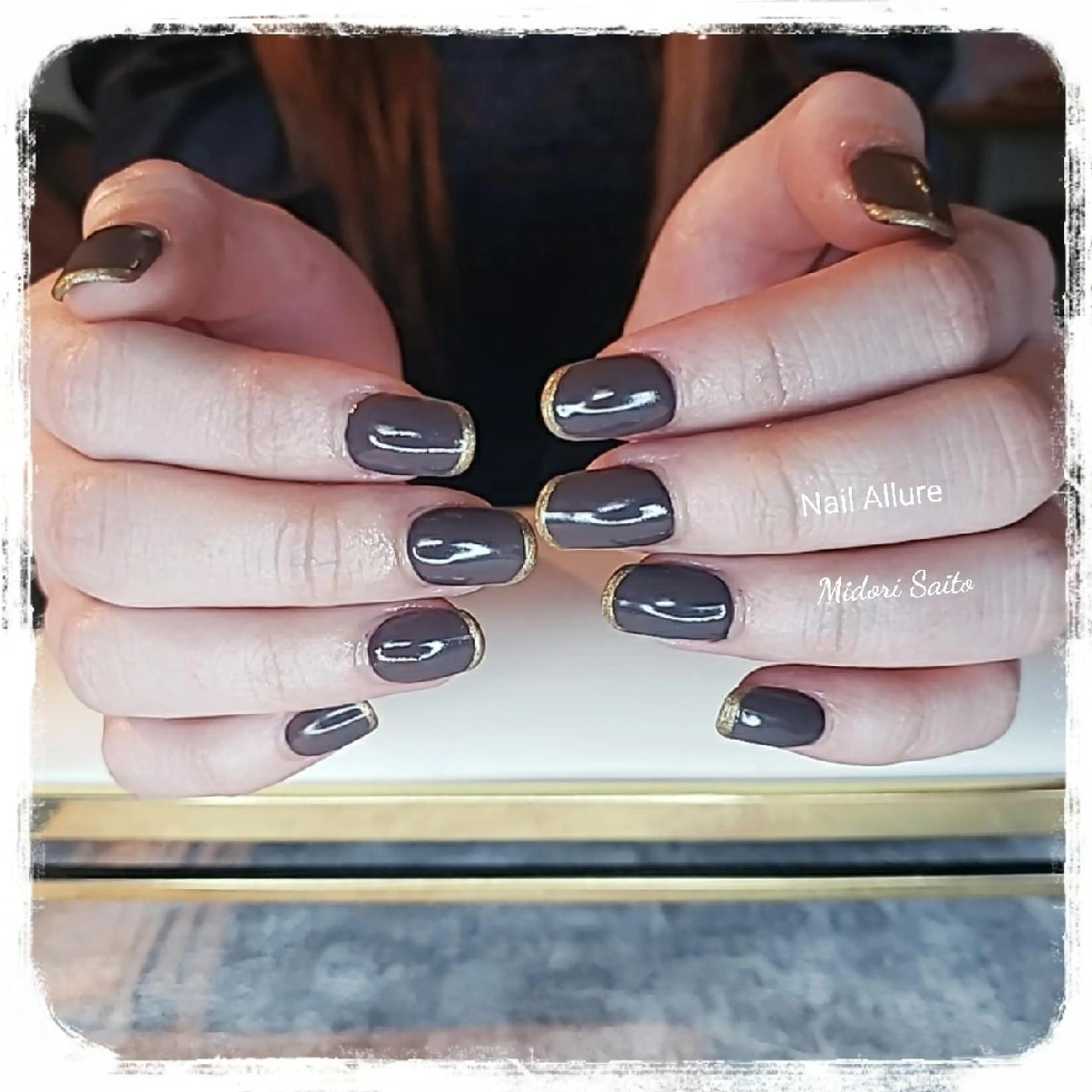 ネイル フレンチネイル ジェルネイル グリーン スカルプネイル バレンタイン Nail Allure(ネイル アルーア)所属・Nail Allureのネイルデザイン