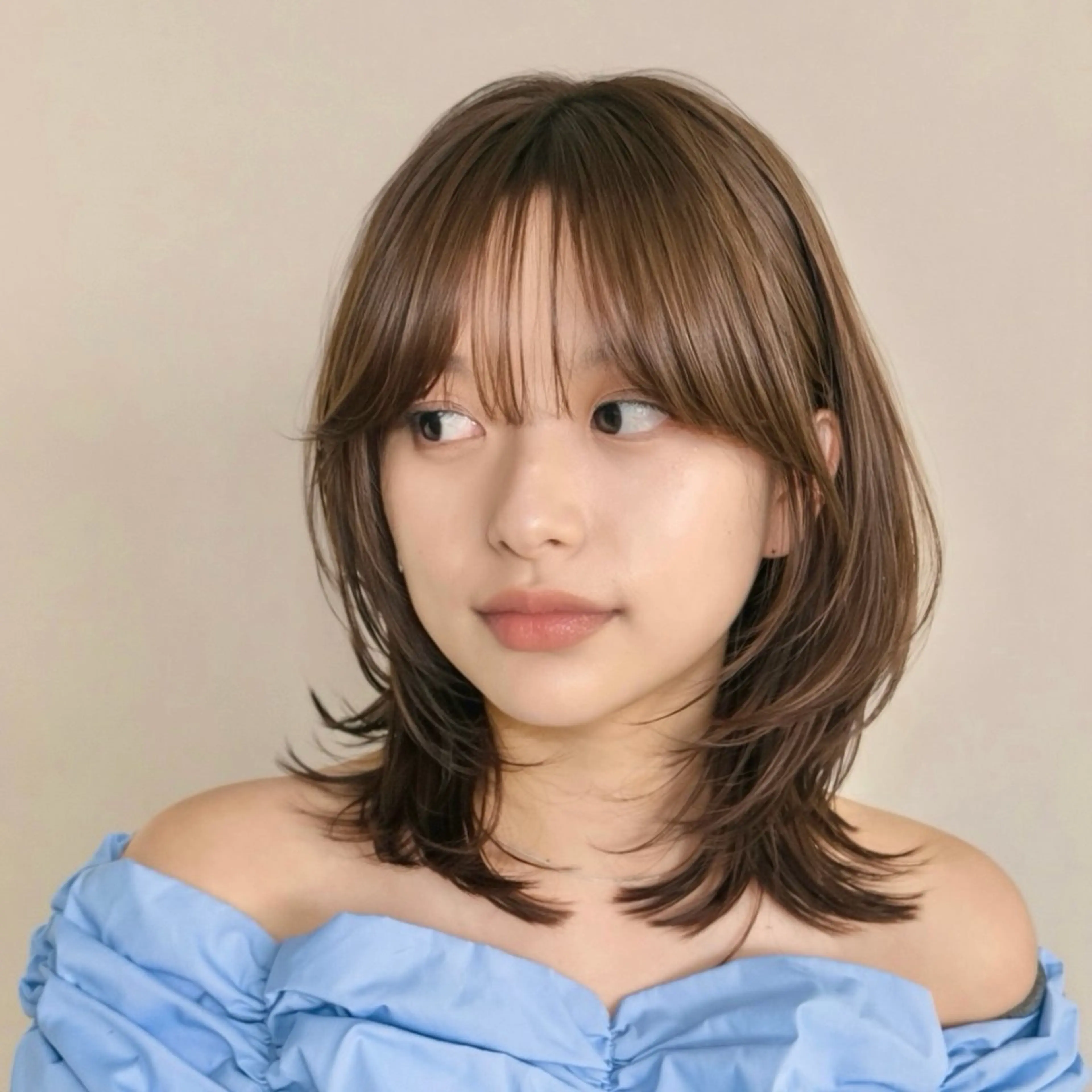 ミディアム カラー SAKI 新宿のヘアスタイル