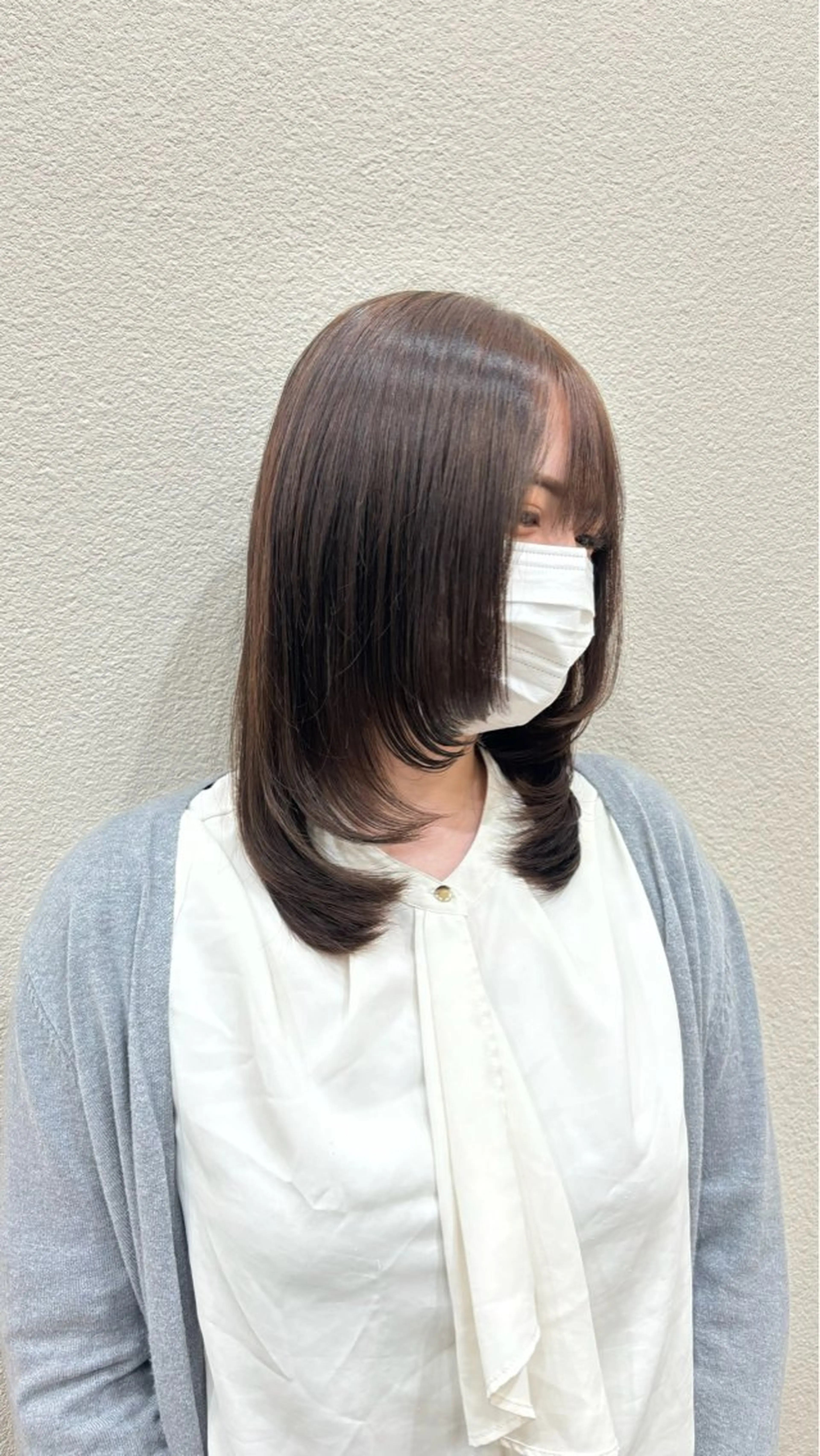 セミロング カット トリートメント 能勢 莉里花のヘアスタイル