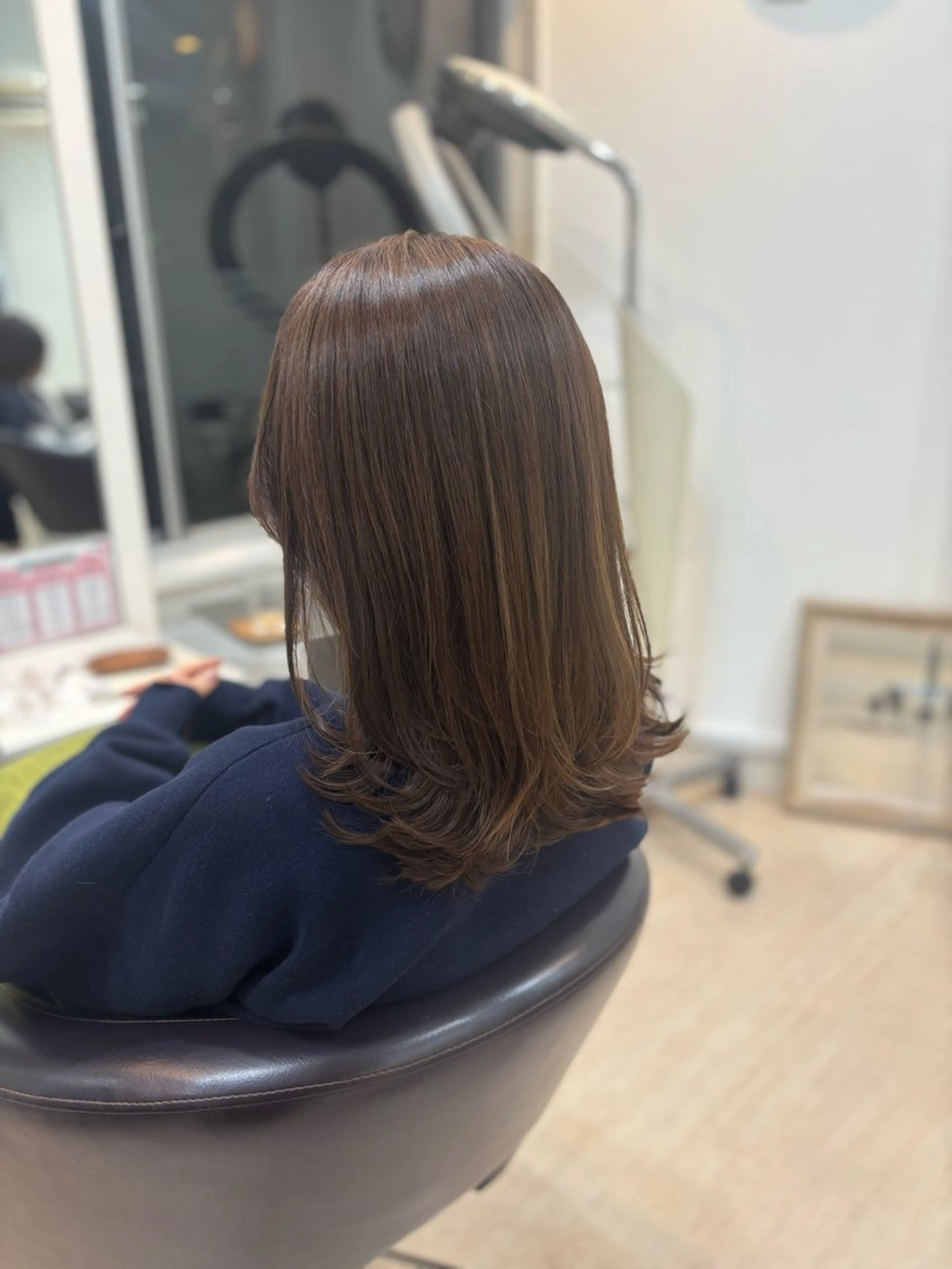 ミディアム カラー 韓国風⭐️くびれヘア 🍀高津かえでのヘアスタイル