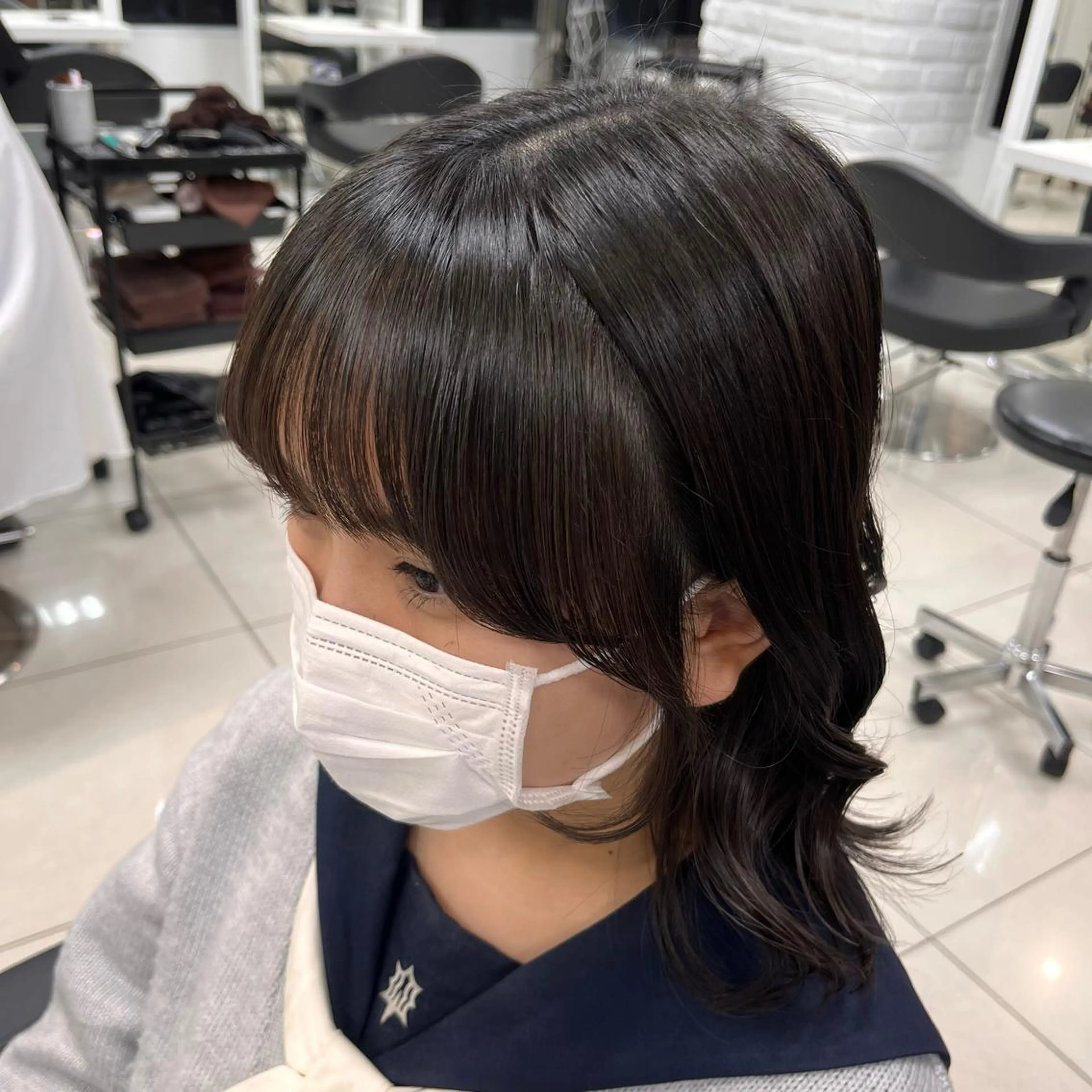 ミディアム 顔周りカット 韓国風ヘア メンズヘア専門🦊 RYOKAのヘアスタイル