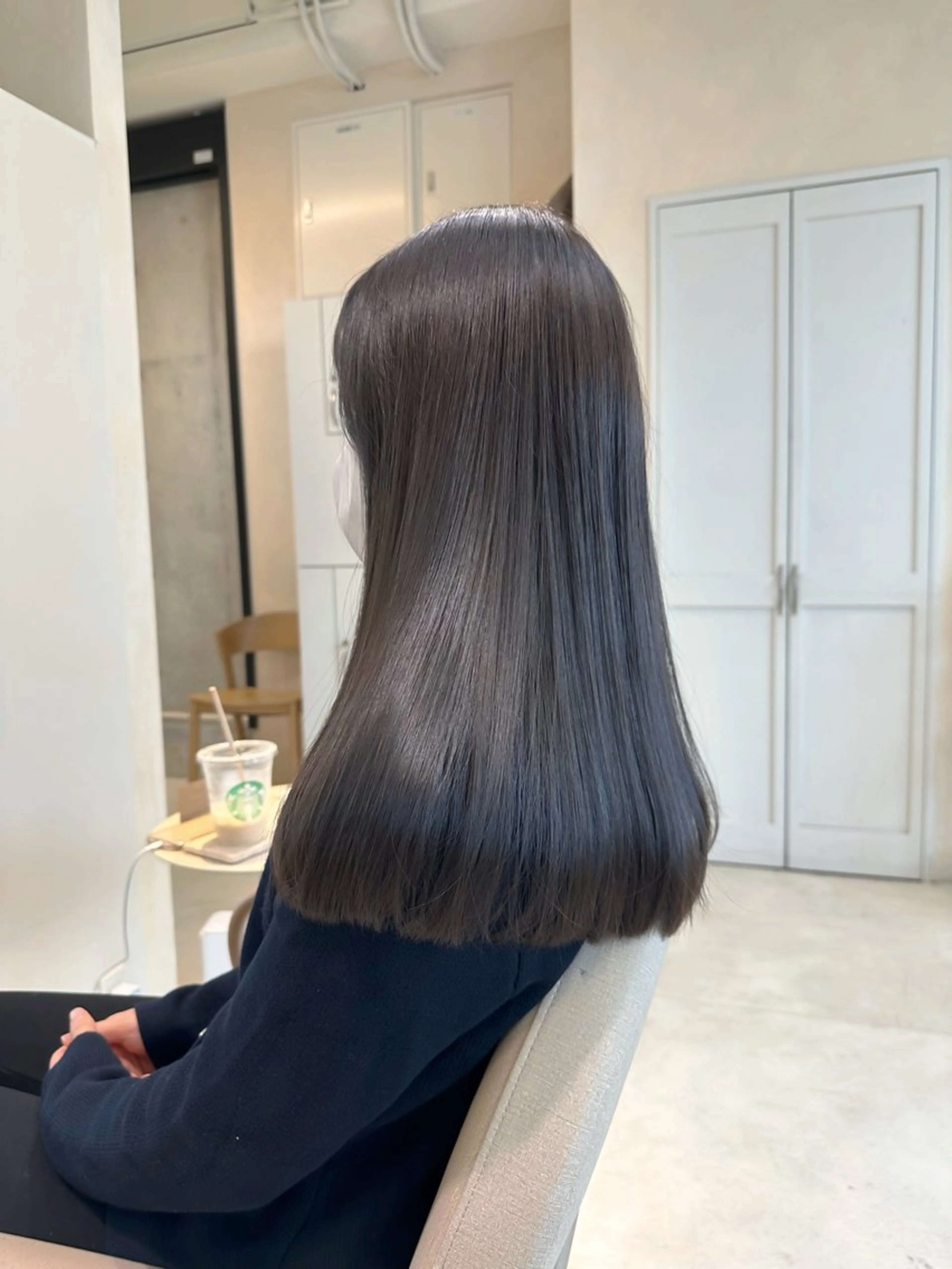 🌿うる艶低ダメージストレート🌿美髪縮毛矯正+トリートメント+似合わせカットの写真